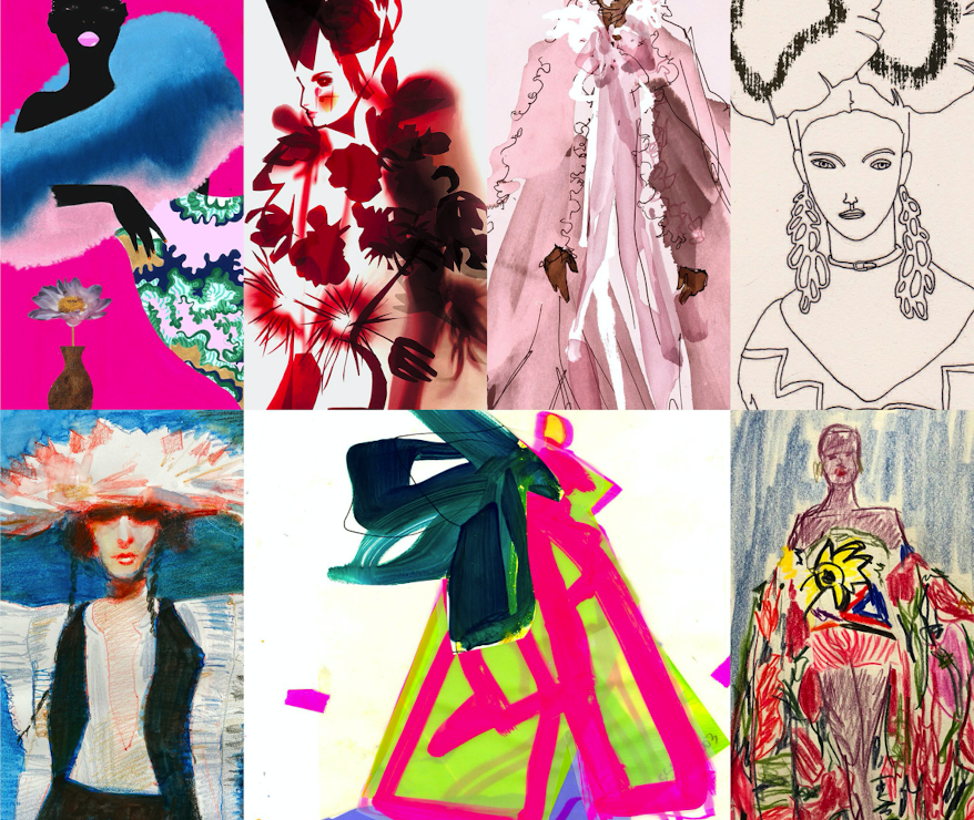 7 Illustrators Draw Their Favorite Couture Looks for Vogue