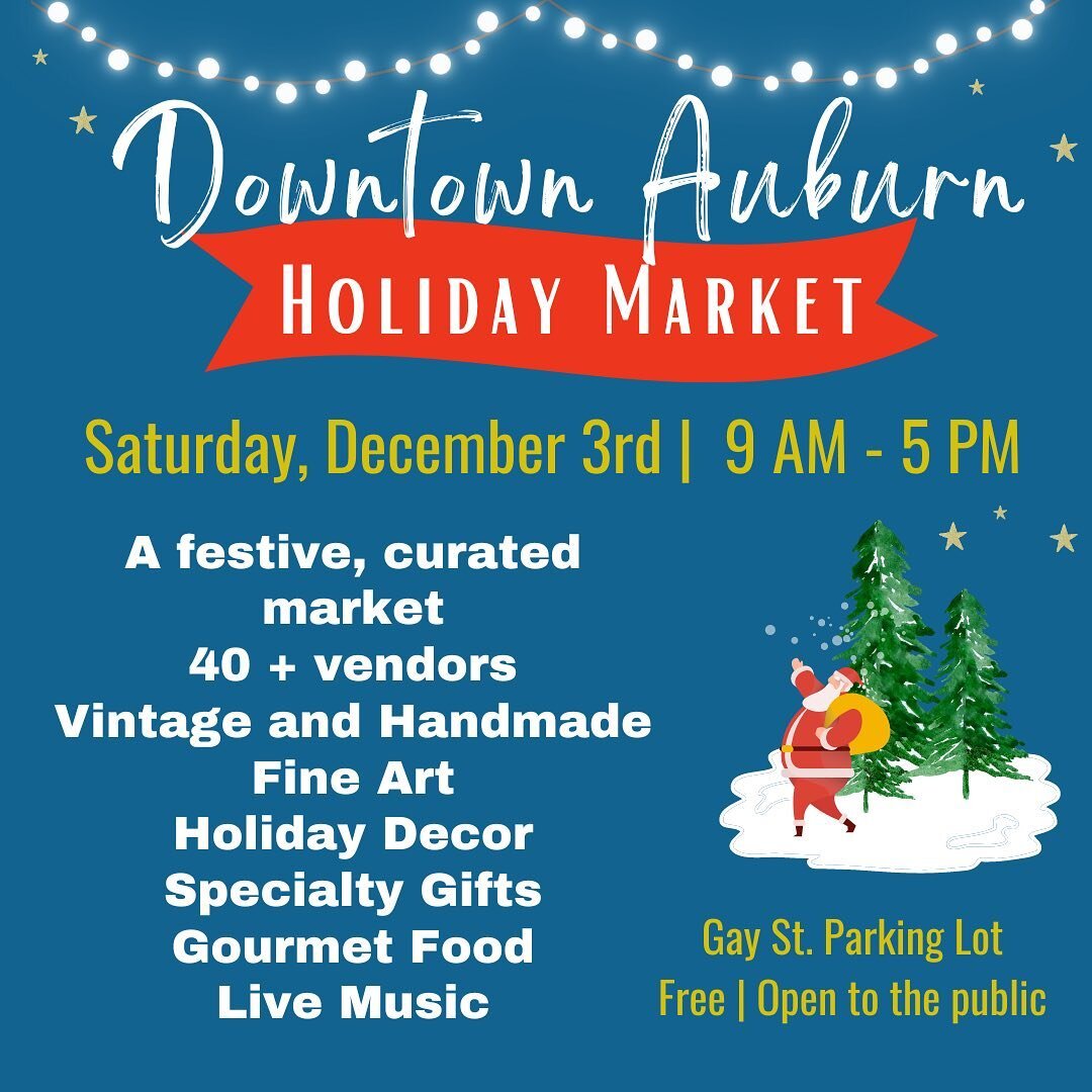 Did you miss me at the Holiday Art Sale a few weeks ago? Don&rsquo;t worry! You have another chance to come by and see me and lots of other amazing artists this Sat! Downtown Auburn!
