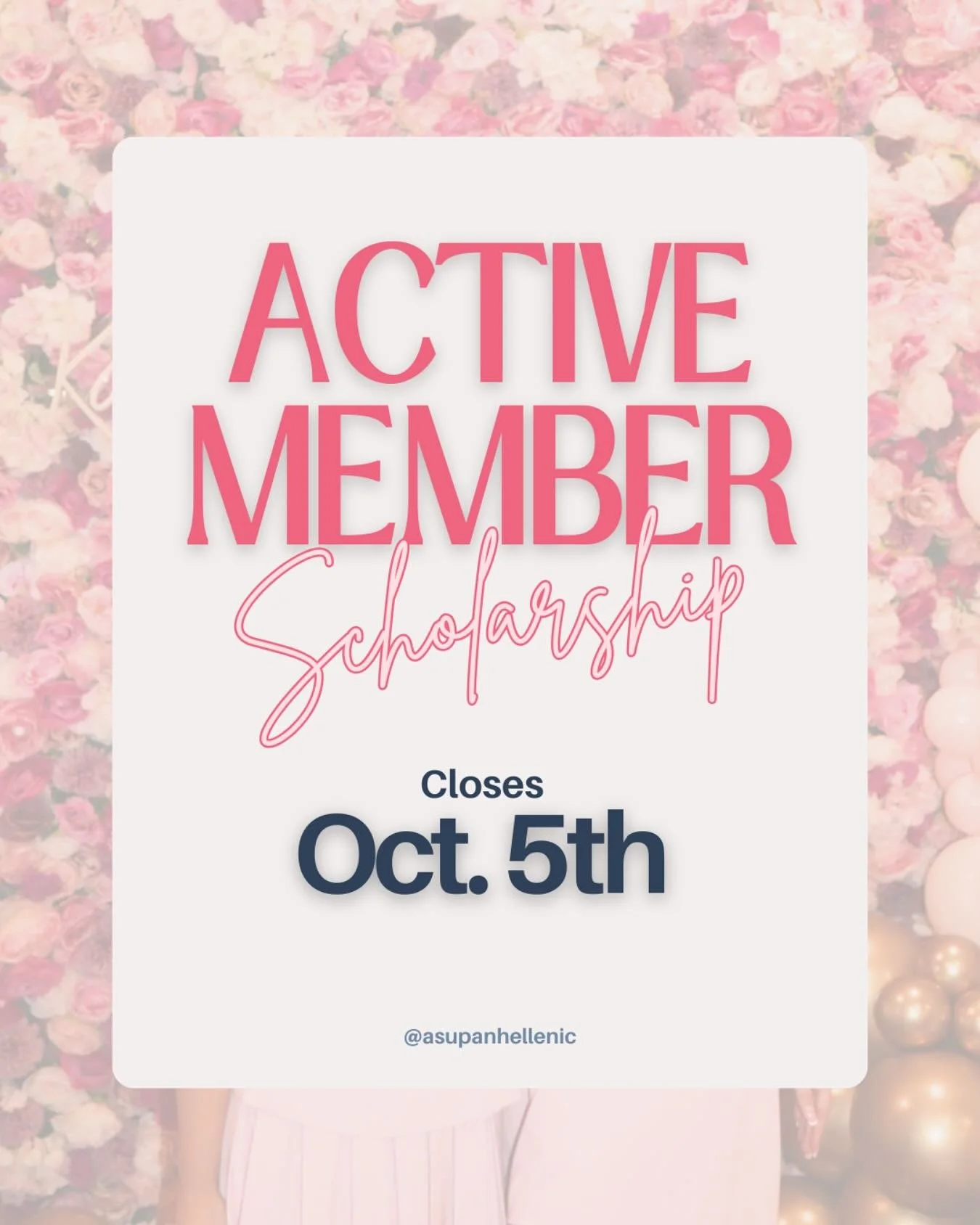 SCHOLARSHIP APPLICANTS!!📚

The Arizona State University Panhellenic Council is pleased to be able to provide scholarships to the women involved within our community. Applicants should be active members in the ASU Panhellenic community and must be in