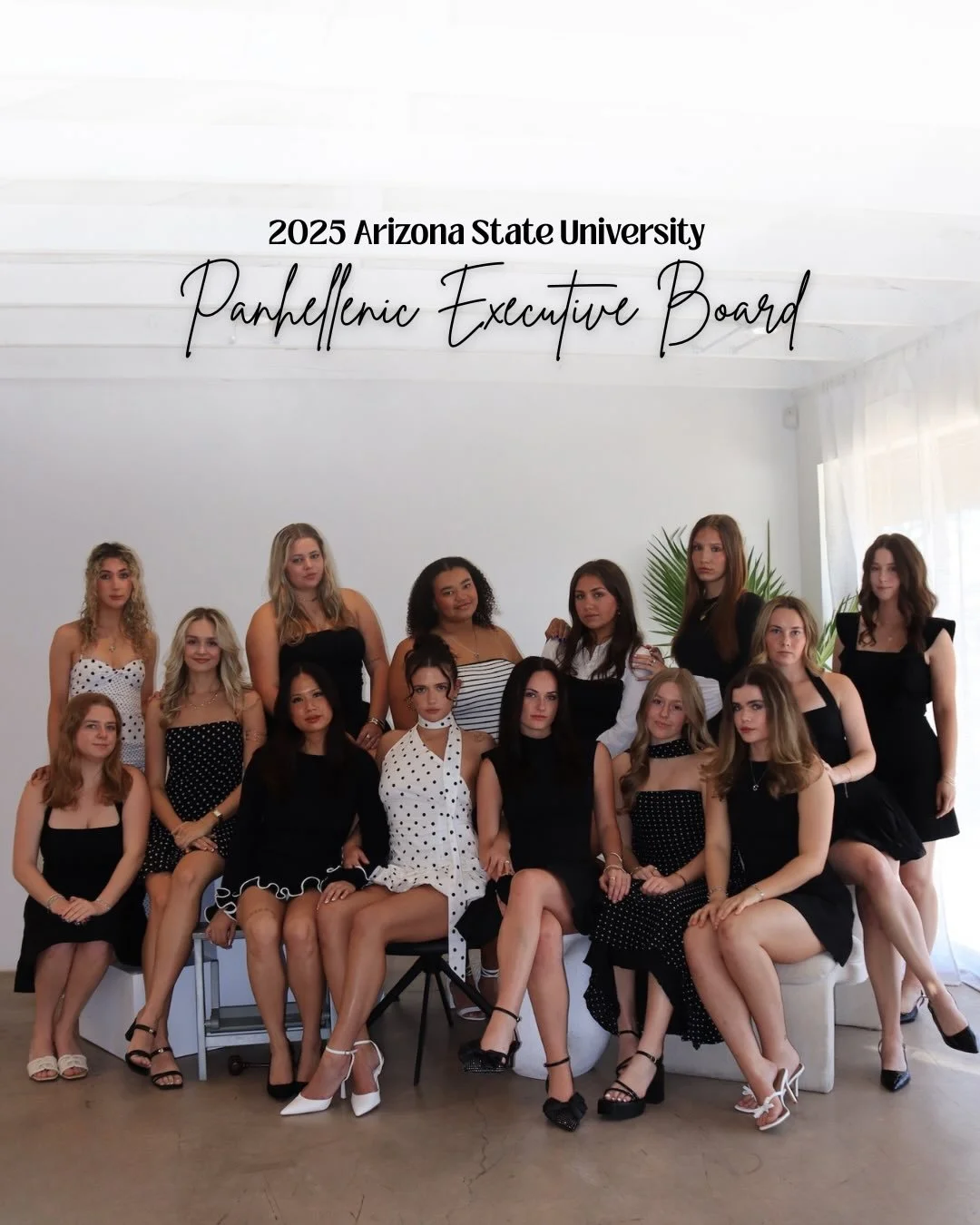 Your 2025 Panhellenic Executive Board!🪩💌✨

We have had the best year being able to represent this amazing panhellenic community at Arizona State University! We look forward to seeing the community prosper and grow, and congratulations to the newly 