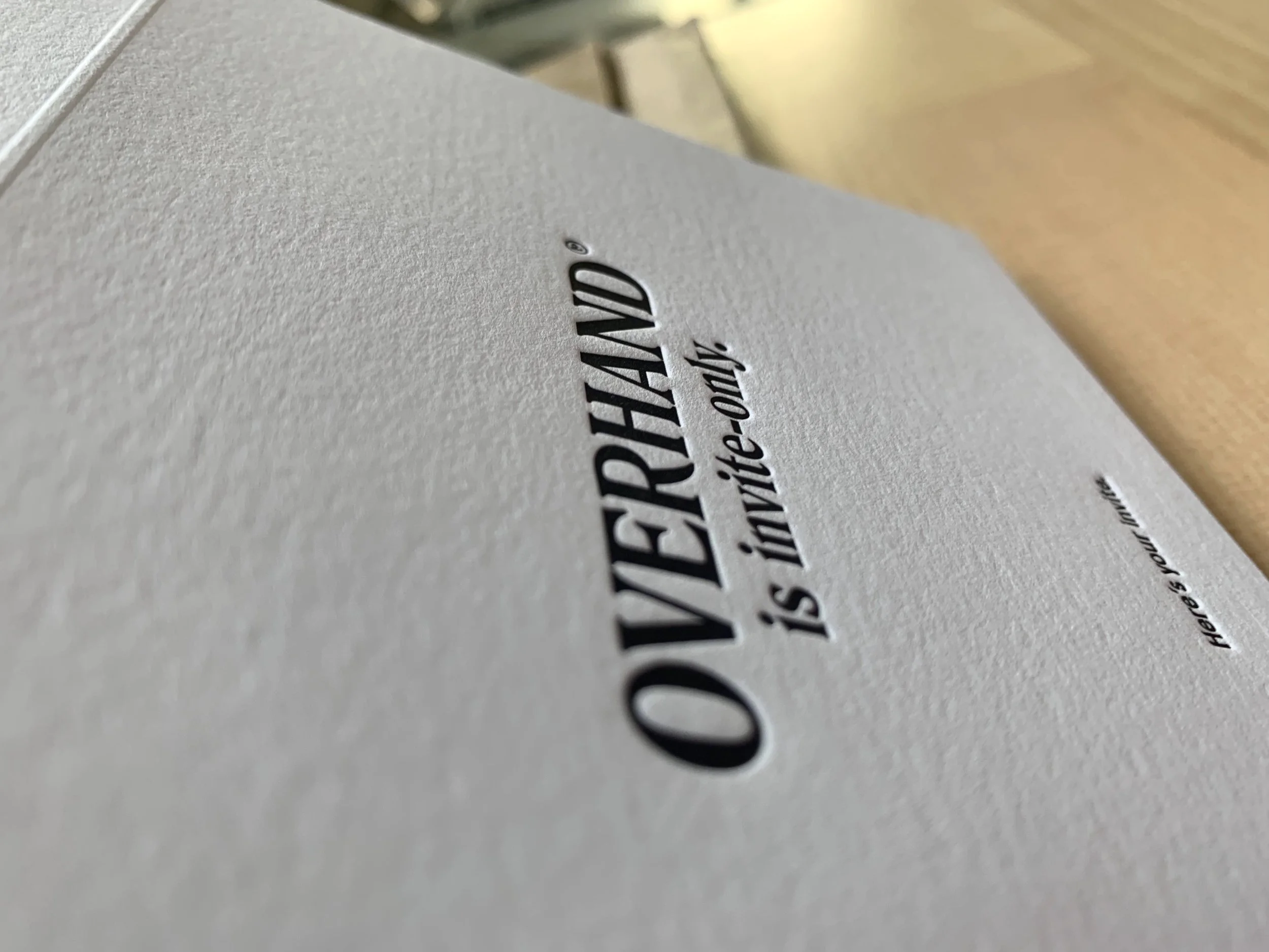 Letterpressed Invites