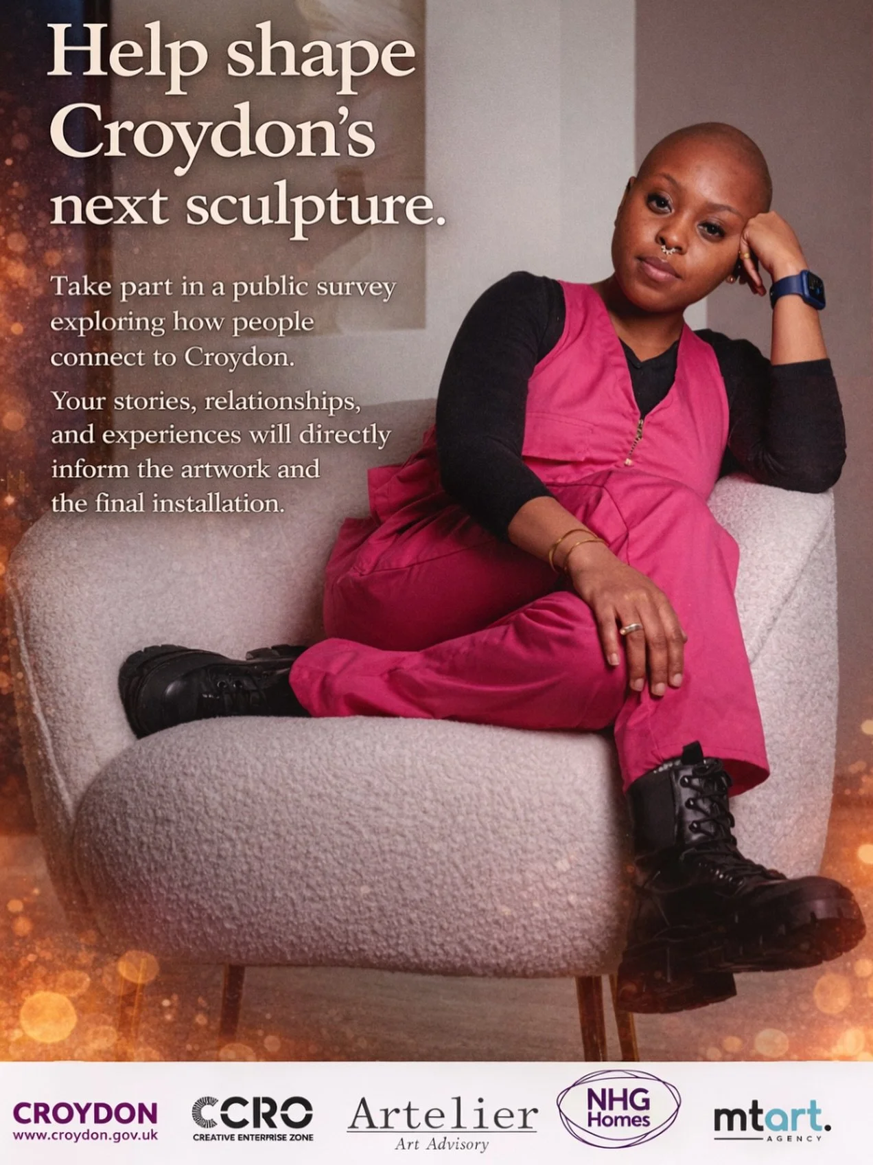 .
If Croydon means something to you, we&rsquo;d love to hear from you 💜

We&rsquo;re inviting residents and anyone with a connection to the borough to help shape a new public artwork by taking part in a short survey.

Your thoughts will help inform: