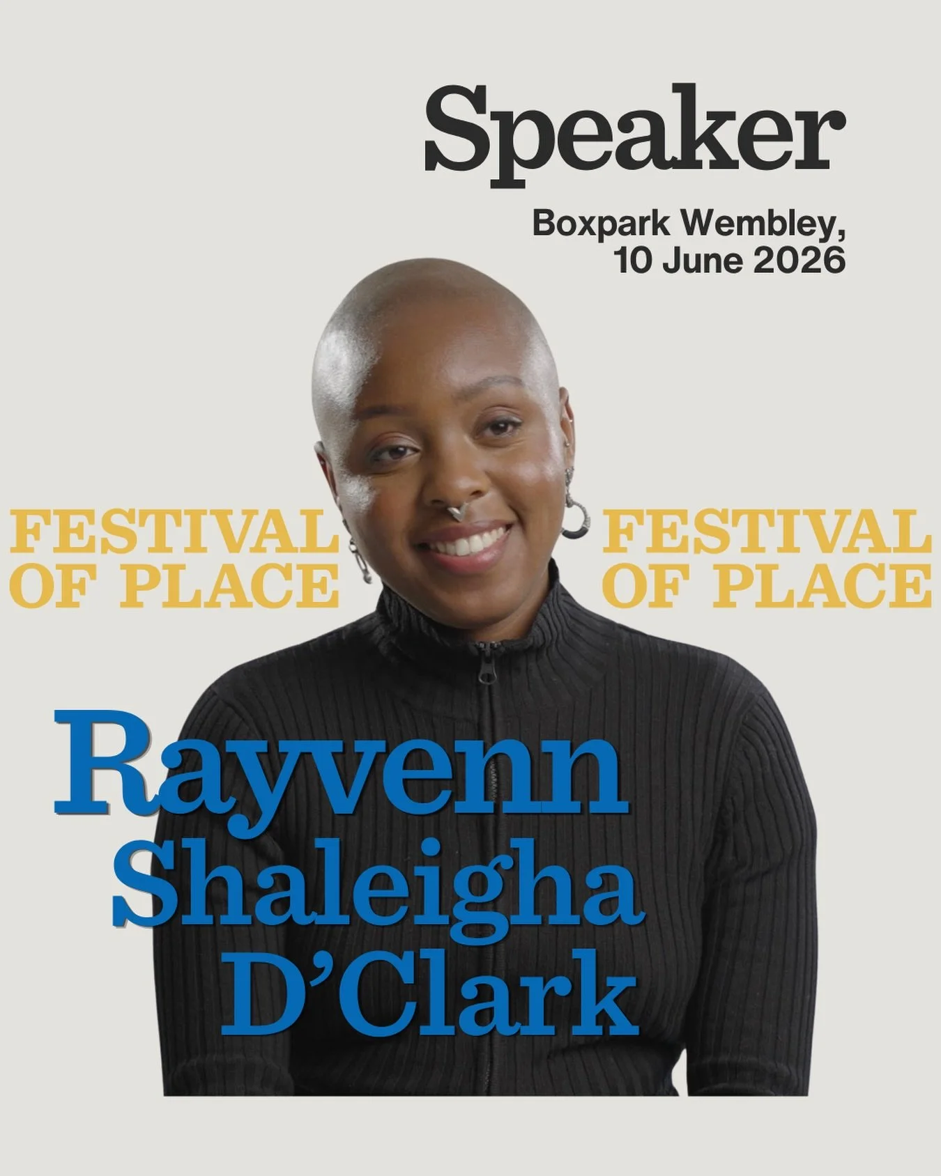 I am super excited to be speaking at @festivalofplace this week at @boxparkwembley, joining a day of visionary talks from designers, researchers, developers and disruptors.

Festival of Place brings together 600+ professionals working rom climate res