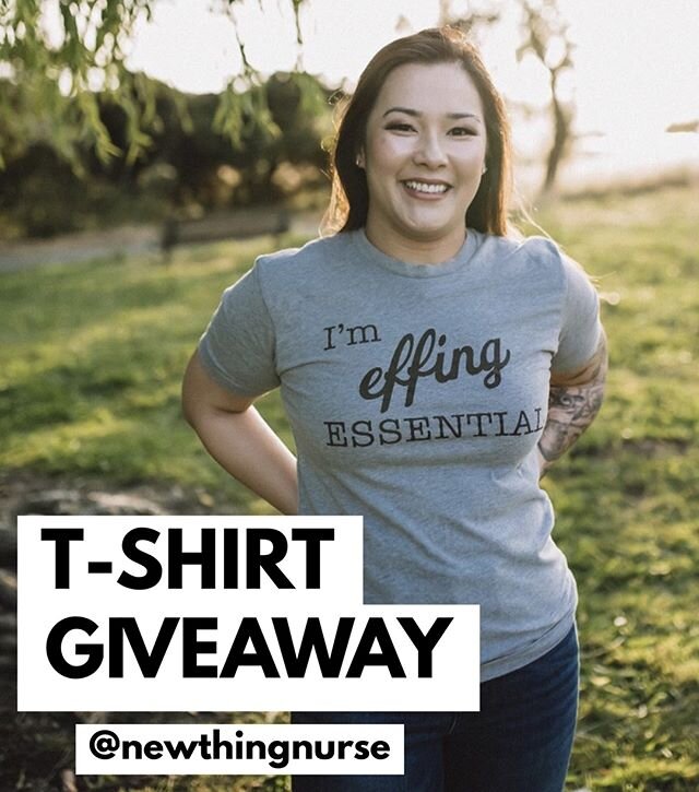 GIVEAWAY  ••••••••••••••••••••••••••••••• I’ll be giving away TWO #effingessential t-shirts from @newthingnurse & designed by @bestcoastrn to lucky #nurse followers (one on IG & one on Facebook) so that you can tell the world how #effingessential you are  ••••••••••••••••••••••••••••••• HOW TO ENTER ⬇️⬇️ 1. Follow @newthingnurse  2. Tag 1️⃣ of your #nurse or #nursingschool friends in the comment section below   ••••••••••••••••••••••••••••••• Giveaway ends at 11:59 pm PST June 26, 2020. One winner will be selected at random from IG & one from Facebook. If selected, you will have 24 hours to respond, otherwise a new winner will be selected. One entry per IG/FB account. #free #freestuff #giveaway ••••••••••••••••••••••••••••••• For more info on giveaway rules, please see  //www.relocateyourcar.com/disclaimers/ • This giveaway isn’t sponsored, endorsed or administered by, or associated with Instagram or Facebook.