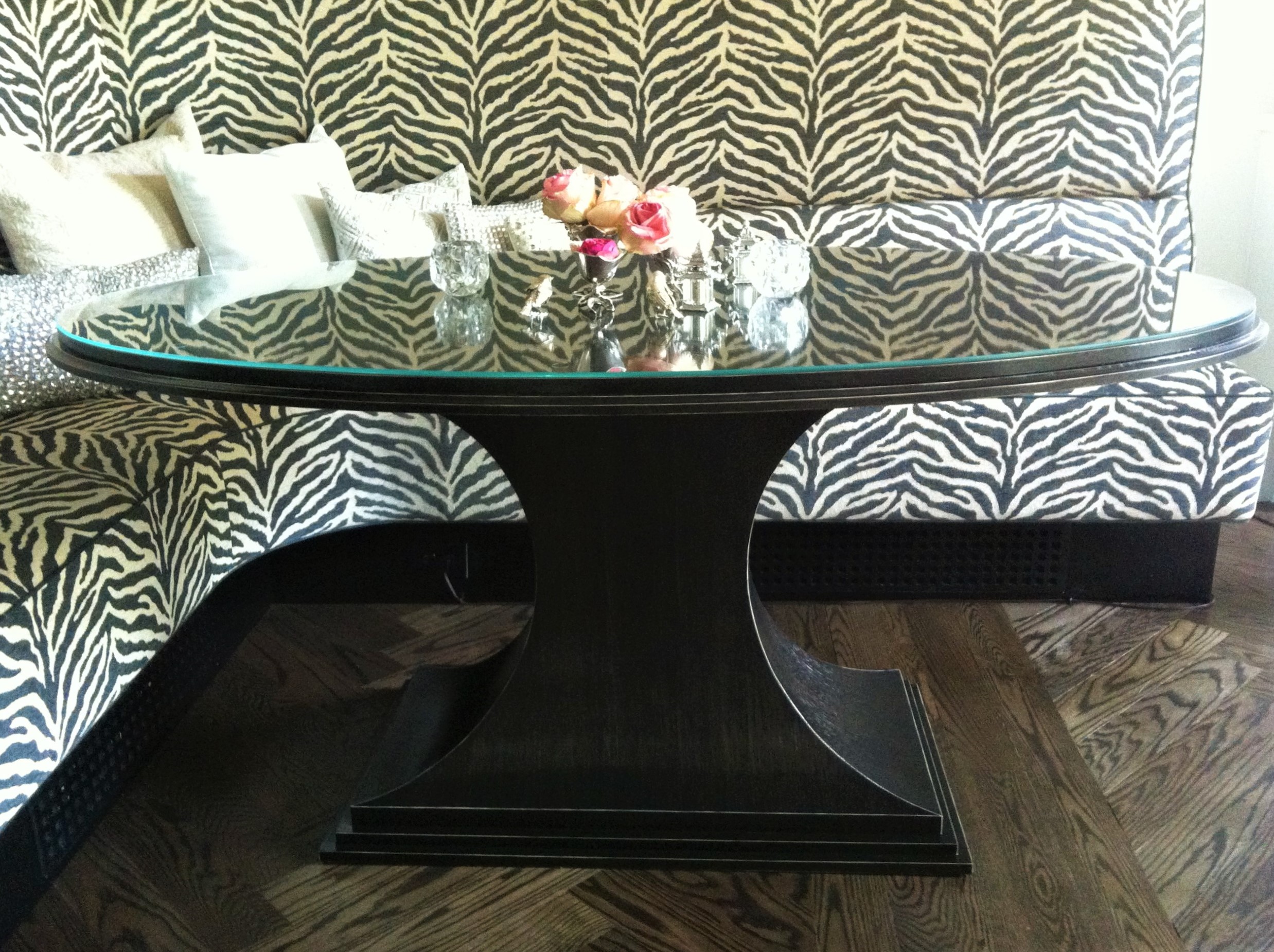 custom elliptical dining room table