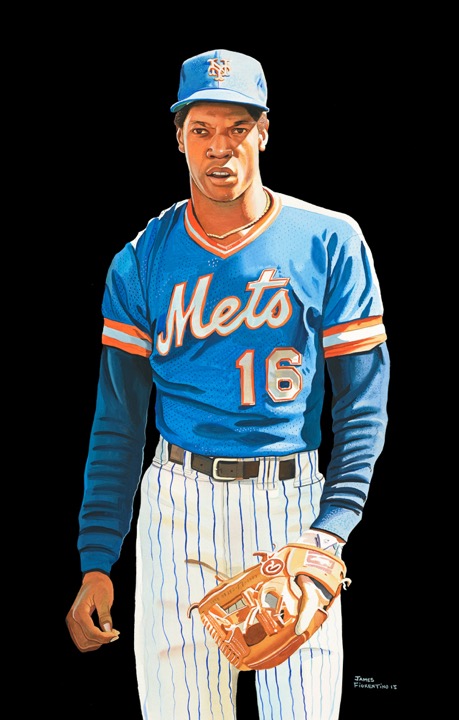 Dwight Gooden 14 x 20 watercolor