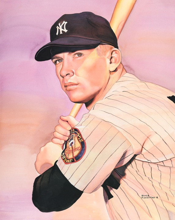 Mickey Mantle 16 x 20 watercolor