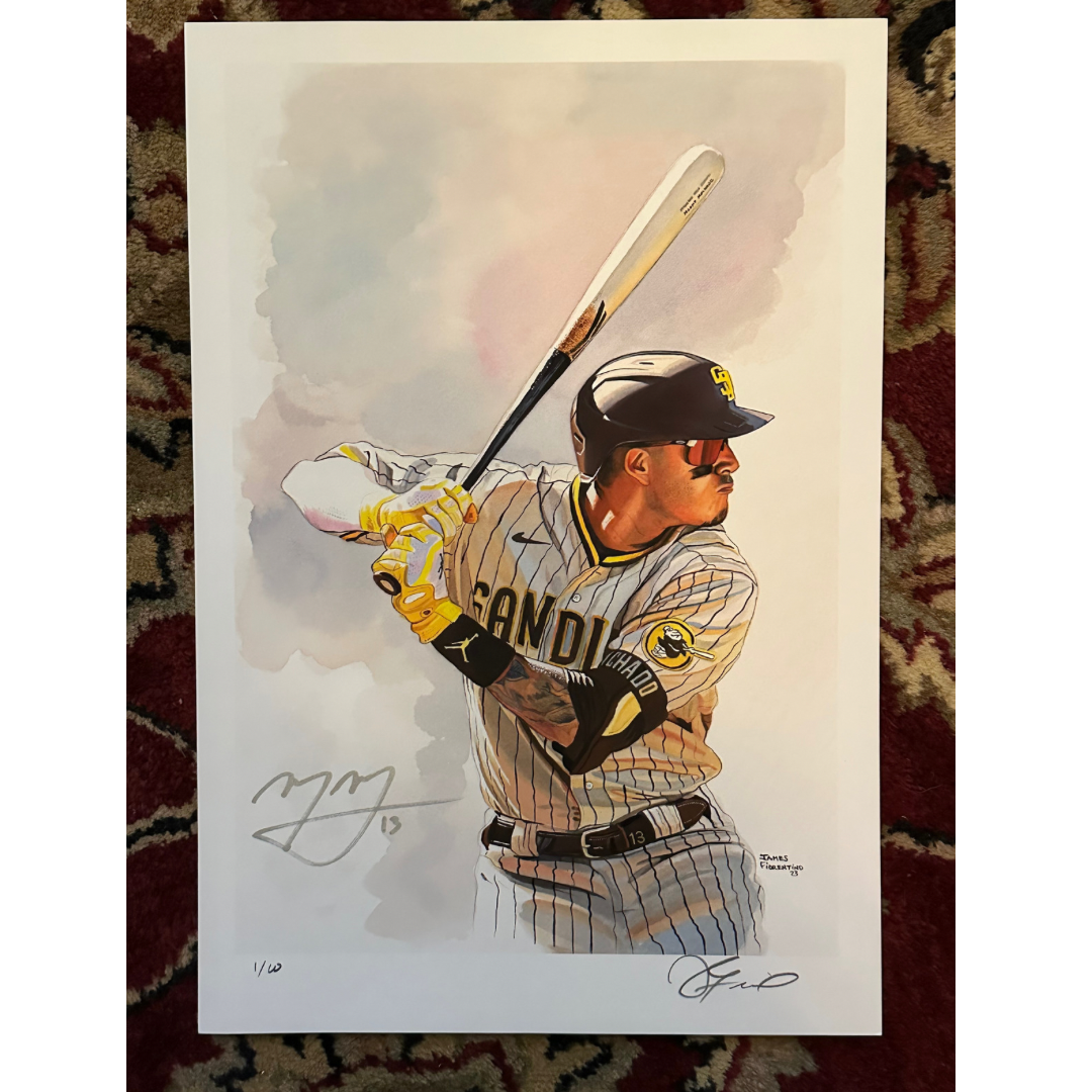 Manny Machado 12 x 17 Giclee Signed my Machado. Only One Available.