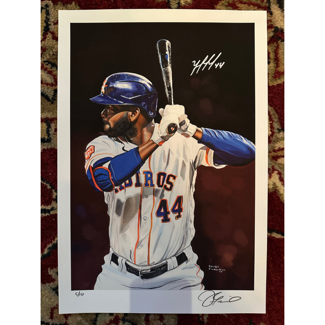 Yordan Alvarez 12 x 17 Giclee. Signed by Alvarez. Only One Available