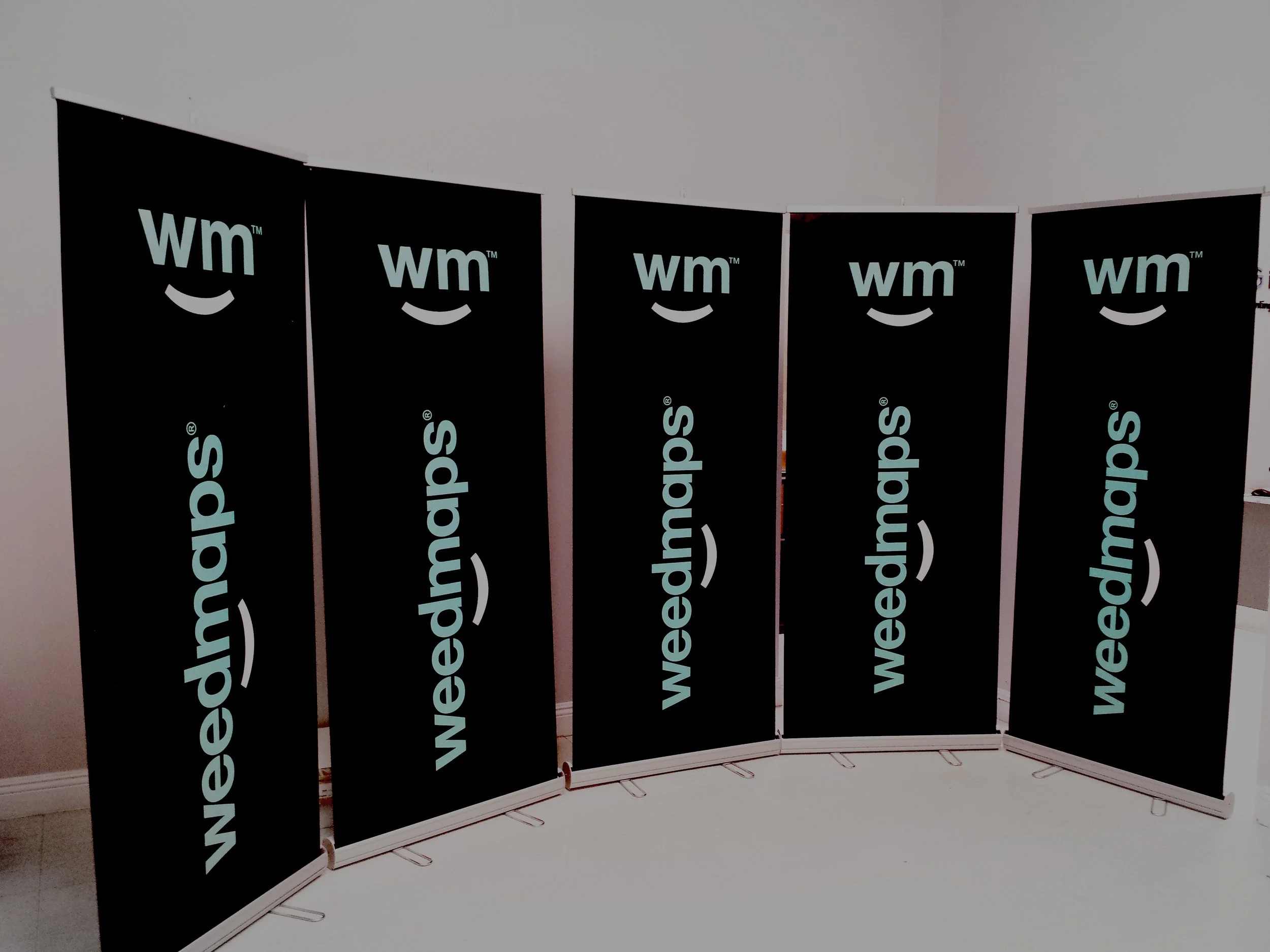 Weedmaps retractable banners