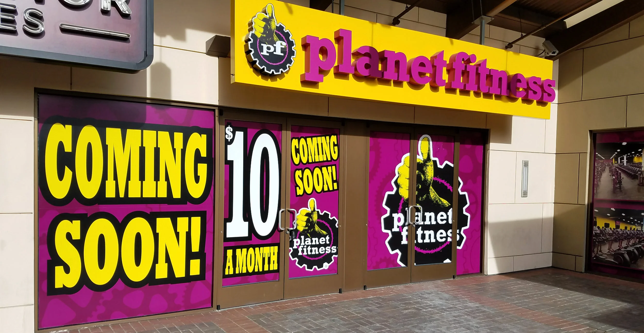 Planet Fitness Window Graphics