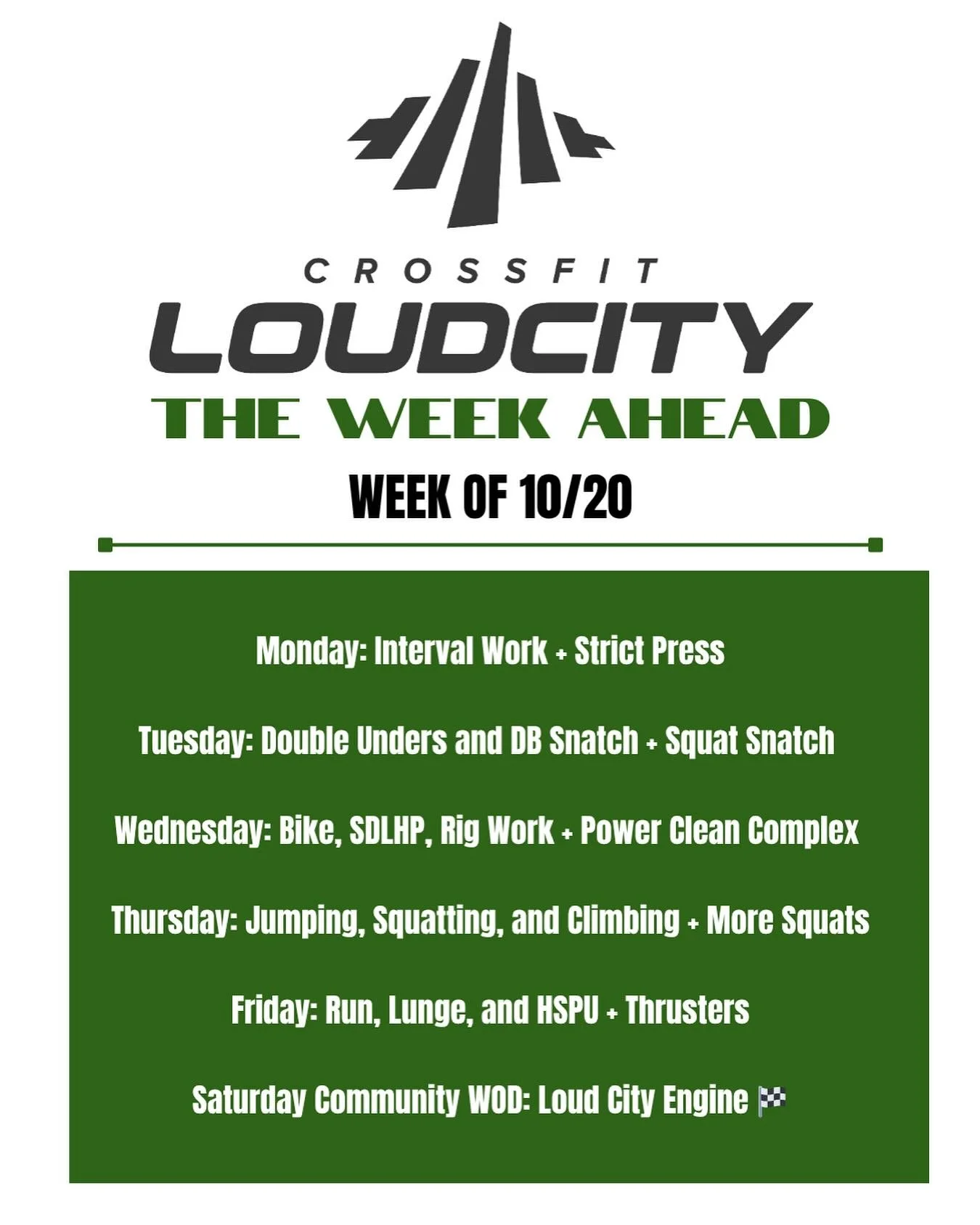 A crispy new week lies in front of us. What are you going to do with it? It&rsquo;s never been about talent, just your willingness to show up. 
We&rsquo;re waiting for you at Loud City 💪🏼📣🔥🖤