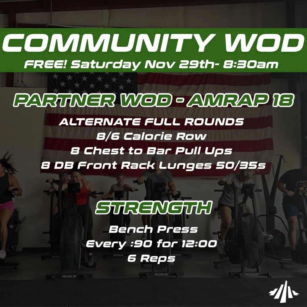 Everything&rsquo;s better with a workout partner! 🔥 Grab a friend (or make a new one), and join us for our 🆓 Community WOD! Double the sweat, double the high-fives, and way more fun than going solo 🙌🏽

ALL FITNESS LEVELS WELCOME!! 

🗓️ Sat Nov 2