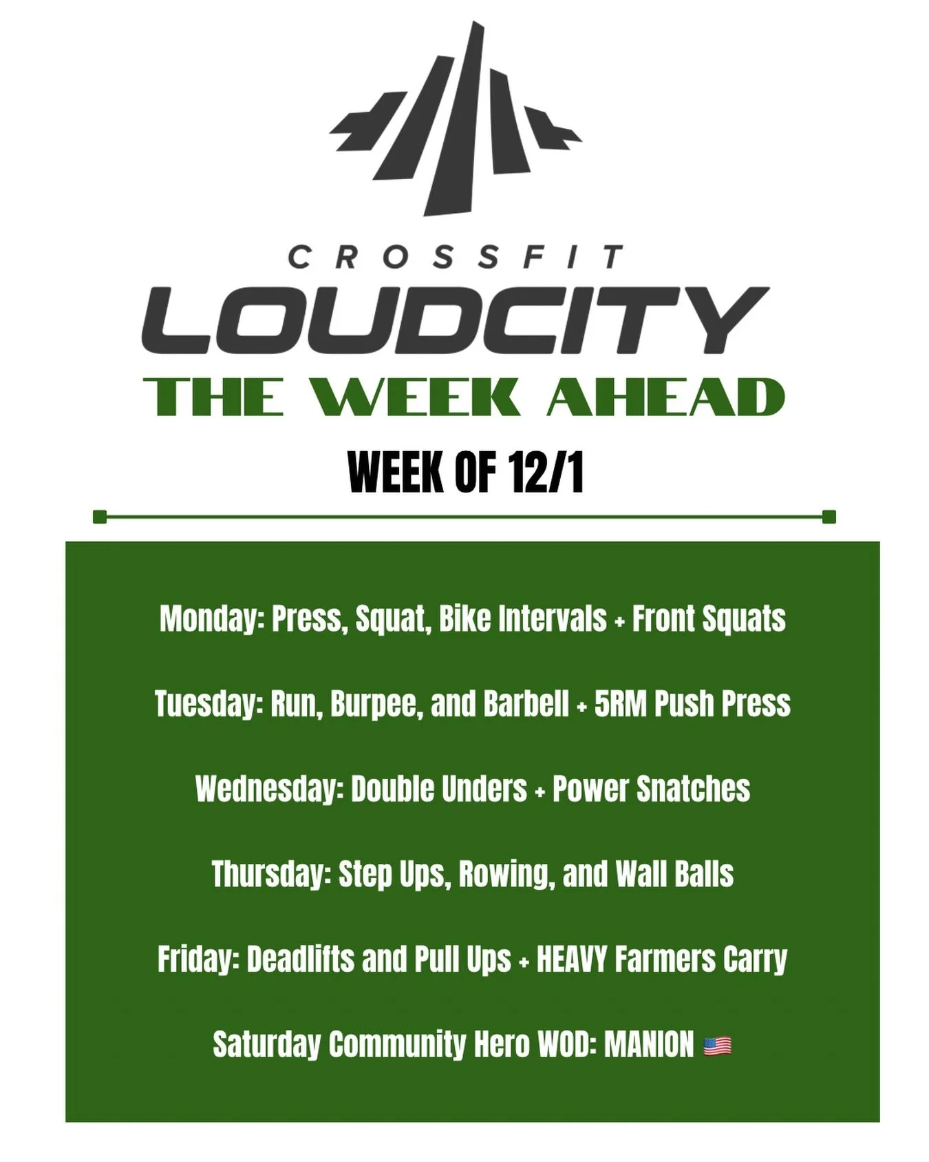 💥 New Week = New Workouts! 💥

We&rsquo;re kicking off another week at Loud City! We&rsquo;ve got some awesome workouts lined up that will challenge you, push you, and make you feel amazing when you&rsquo;re done.

If you&rsquo;ve never been in befo