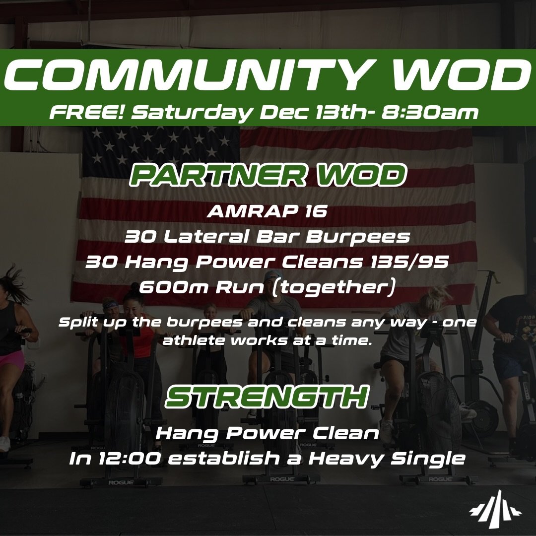 FREE COMMUNITY WOD 🚨
Partner style. Good vibes. All fitness levels welcome.
Be at Loud City tomorrow at 8:30 AM, and let&rsquo;s get after it together! 
Zero cost, zero pressure &mdash; just movement + community. 🔥
.
.
.
#crossfitloudcity #loudcity