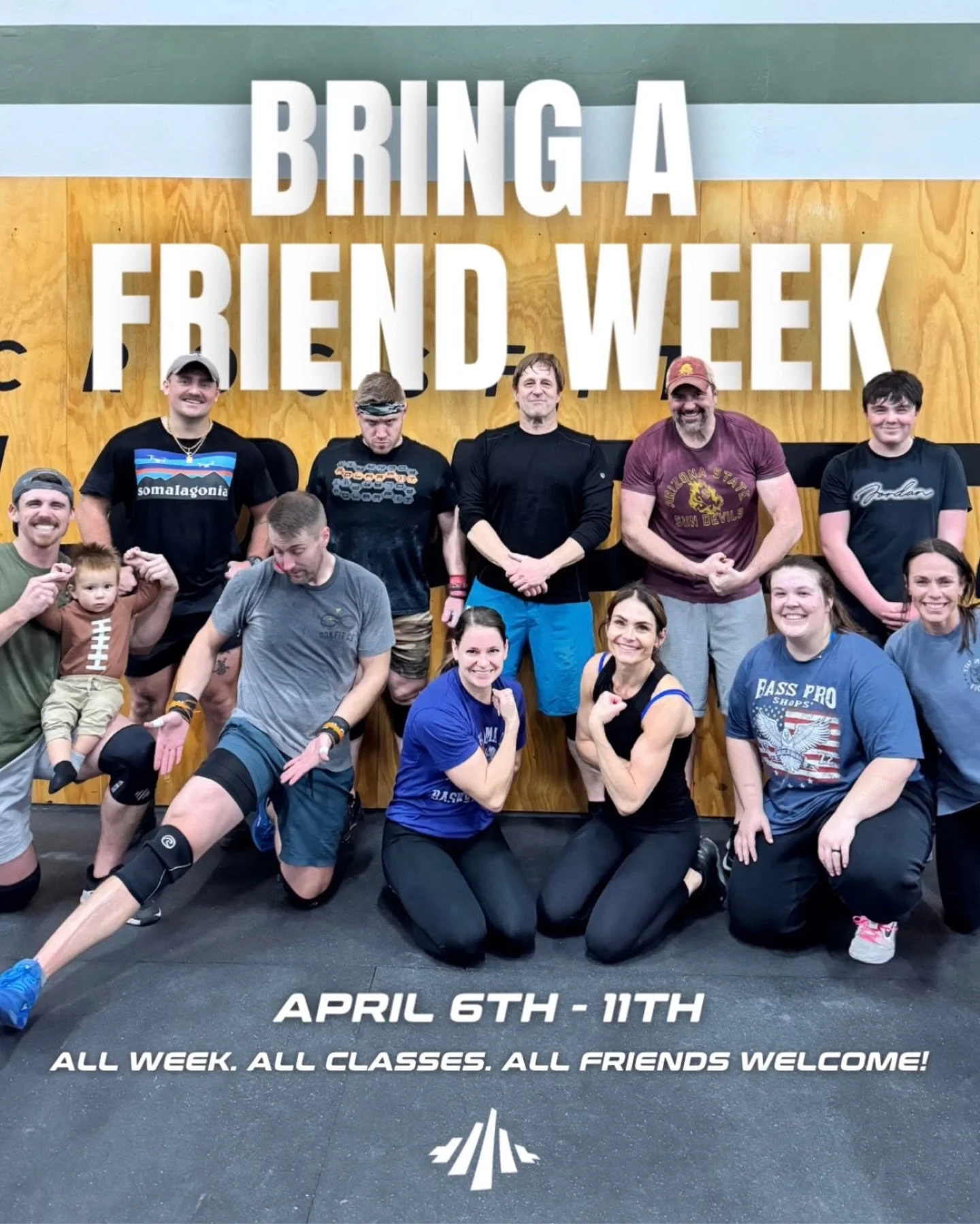 Workouts are better with friends. Period!! 

That&rsquo;s why we&rsquo;re hosting Bring a Friend Week April 6&ndash;11!

Members can bring a friend for FREE, to any class all week long. No experience needed &mdash; just show up and have fun!! 🤩 

Kn