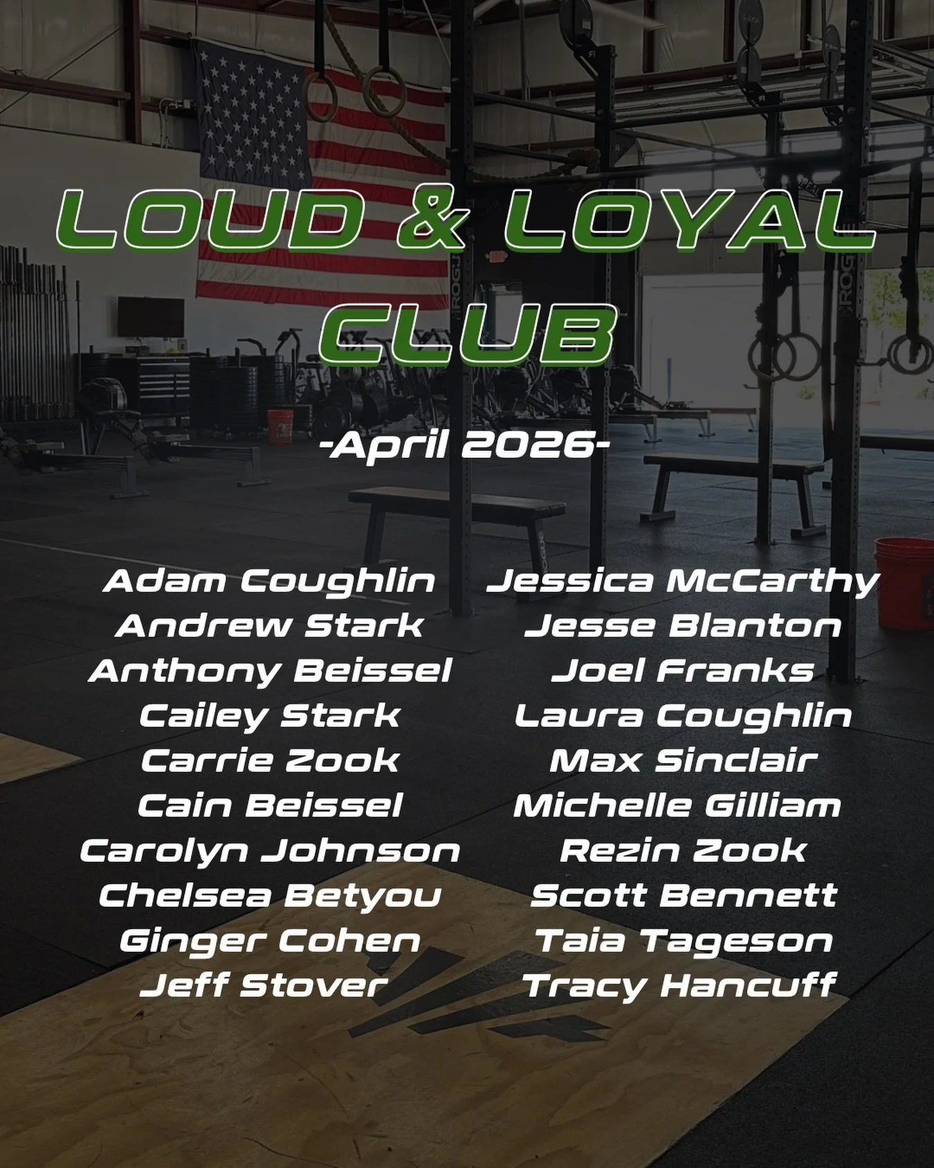 Loud &amp; Loyal &ndash; April 👏
This crew showed up, stayed consistent, and put in the work all month long!! Proud of every name on this list! This is what it&rsquo;s all about 🔥