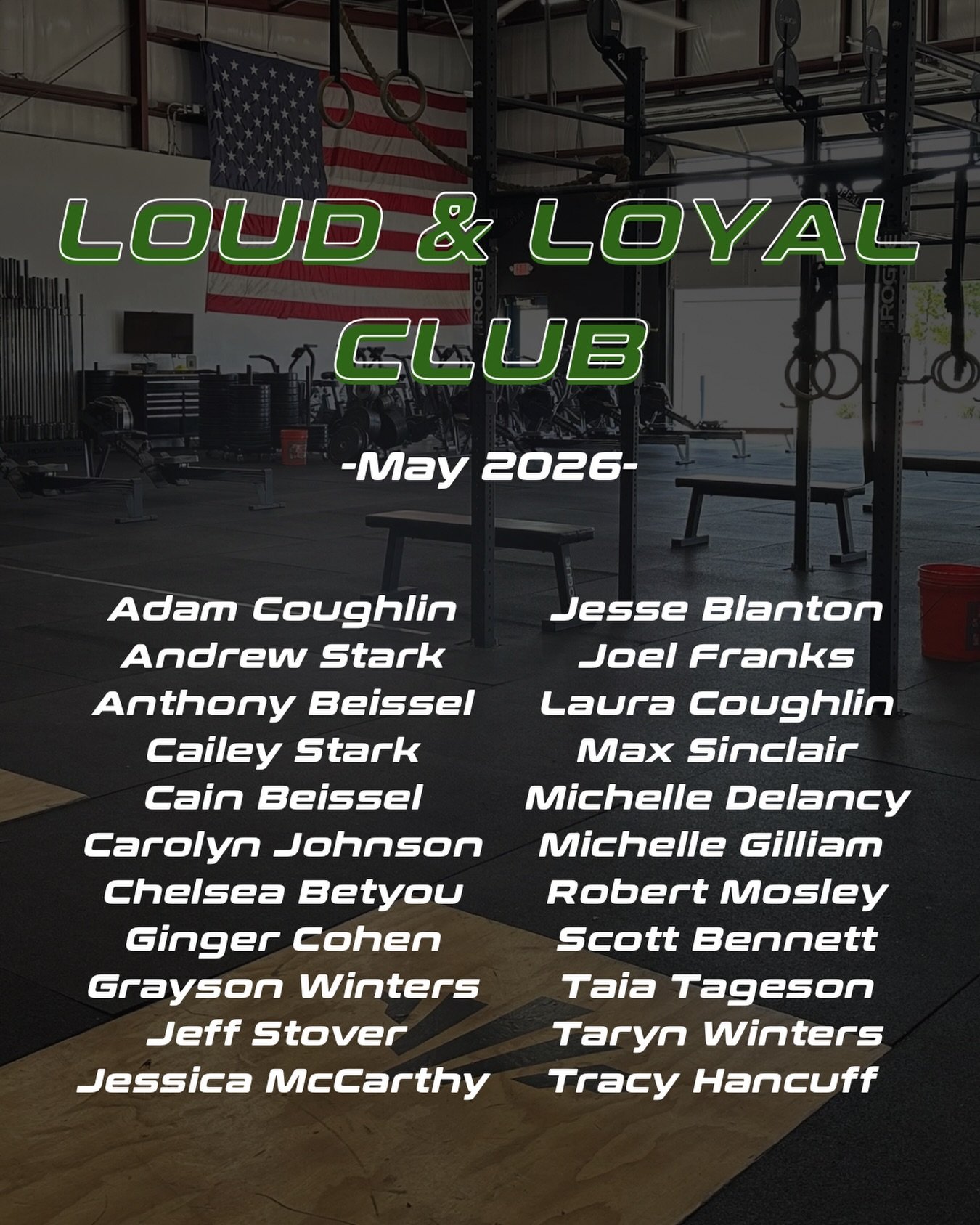 The May Loud &amp; Loyal Club is here. 🔥

Early mornings. After long days at work. Tough workouts. Heavy barbells. Sore legs. And they kept coming back for more.

That&rsquo;s what Loud &amp; Loyal is all about: consistency, commitment, and being pa
