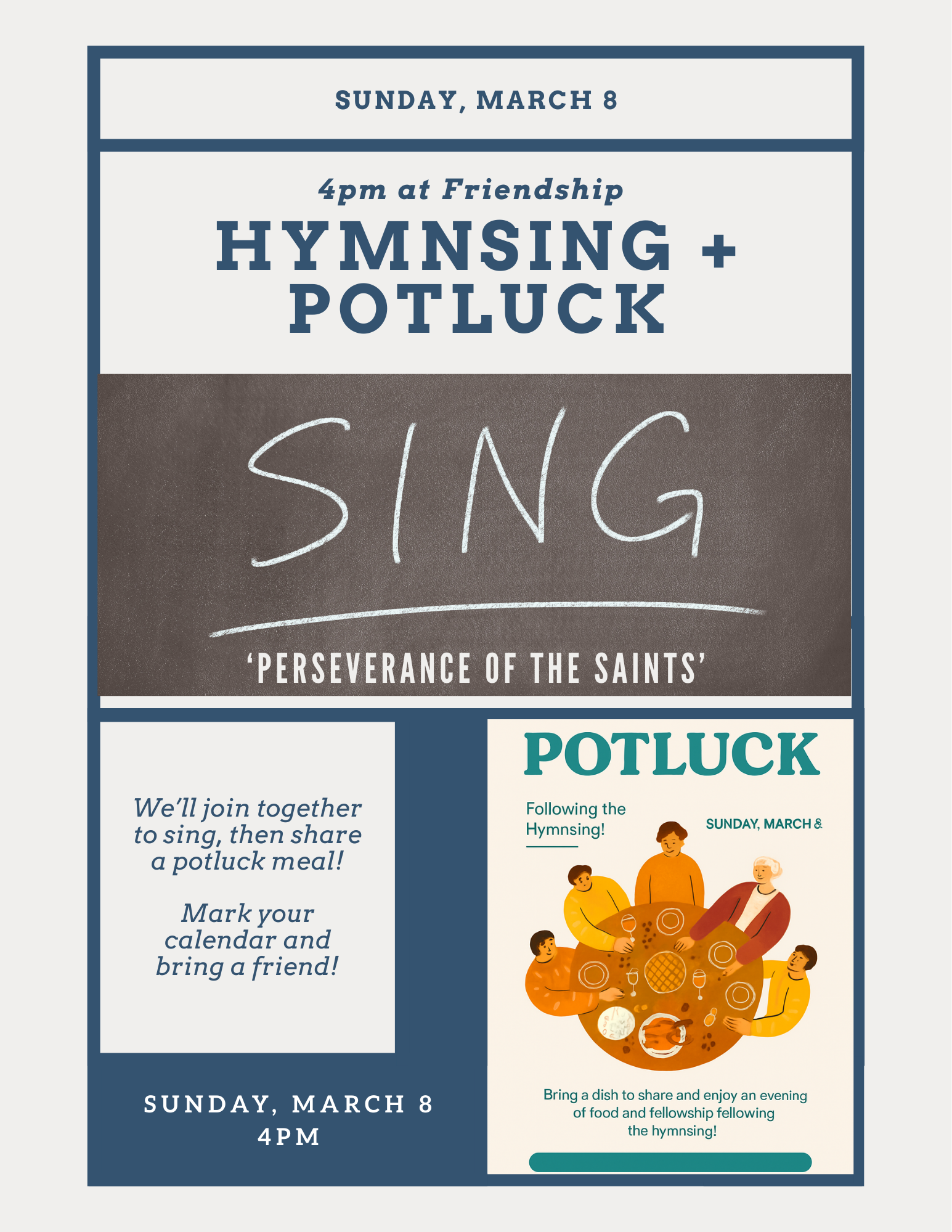 Hymnsing + Potluck