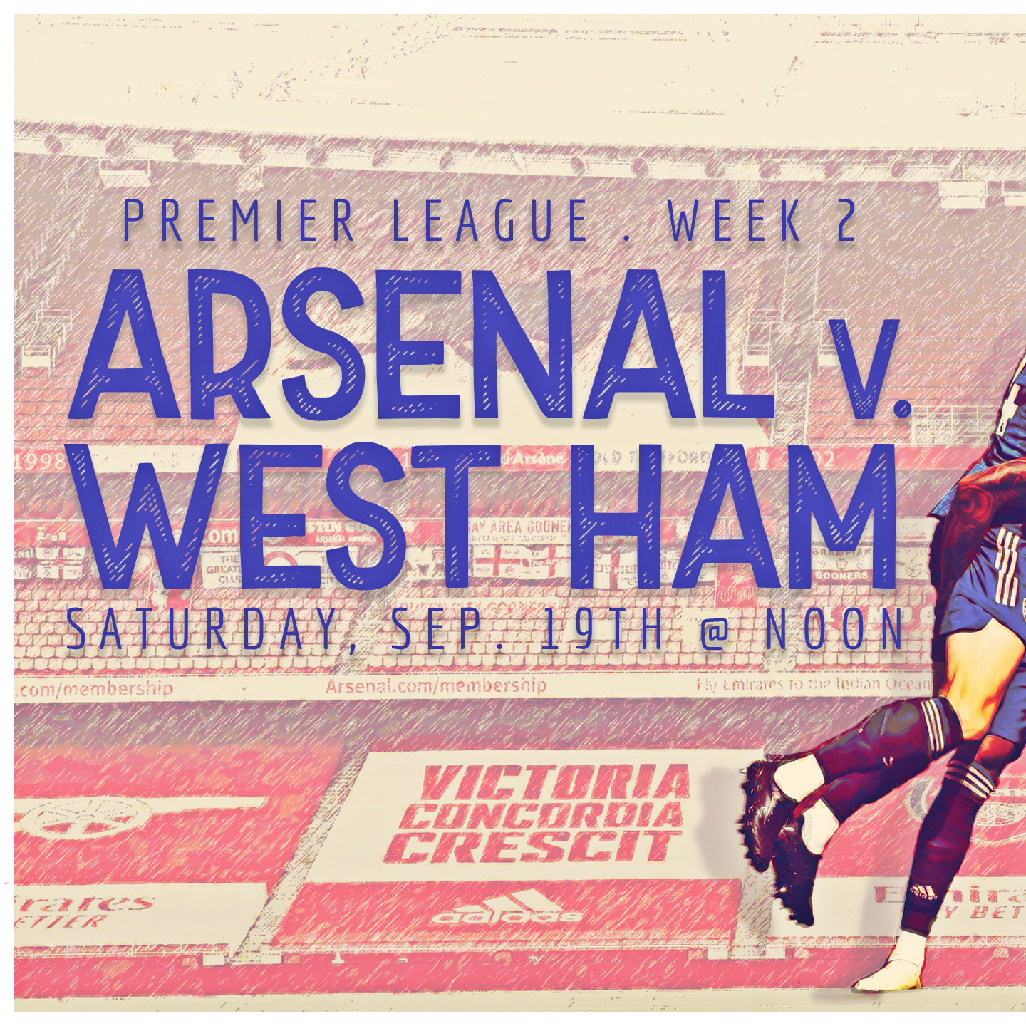 Arsenal V West Ham United ( Premier League )