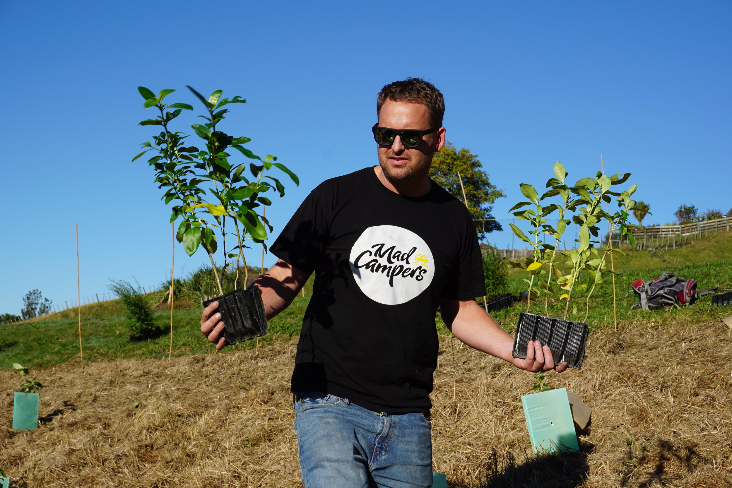 Mad Campers planting native trees