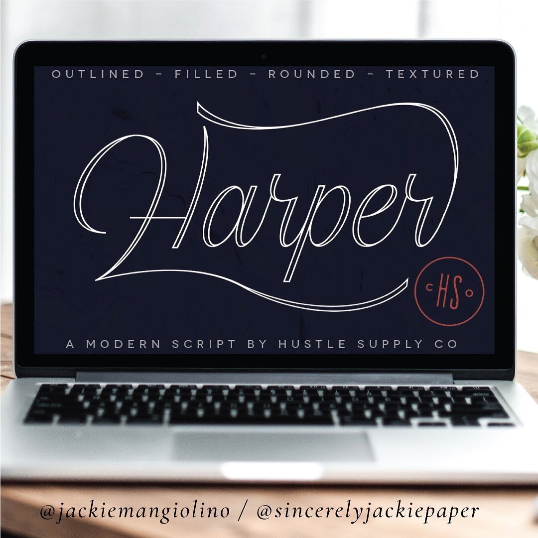 Anybody else stress shopping their way through this social distancing situation? The number of fonts I&rsquo;ve purchased in the last 10 days is a tad alarming. Here&rsquo;s one of my recent favorites: Harper, and it was this past week&rsquo;s #fontf