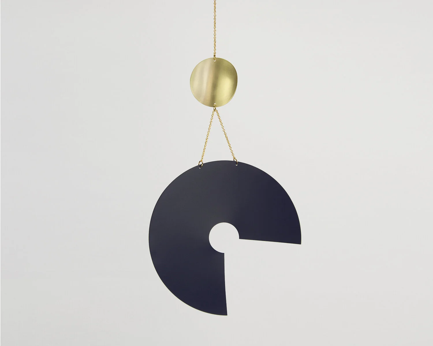 Circle and Line Three Dimensional Contemporary design brass wall hanging no. 14