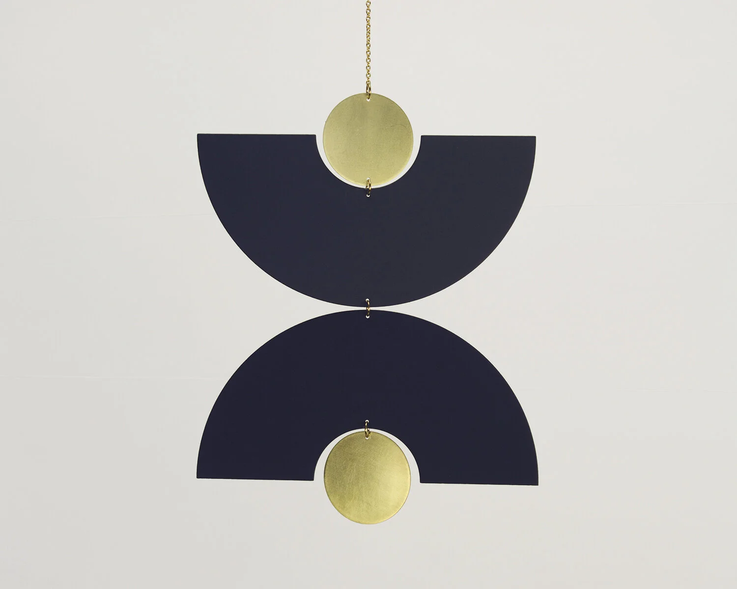 Double Arc Wall Art Hanging Kinetic Sculpture by Circle and Line