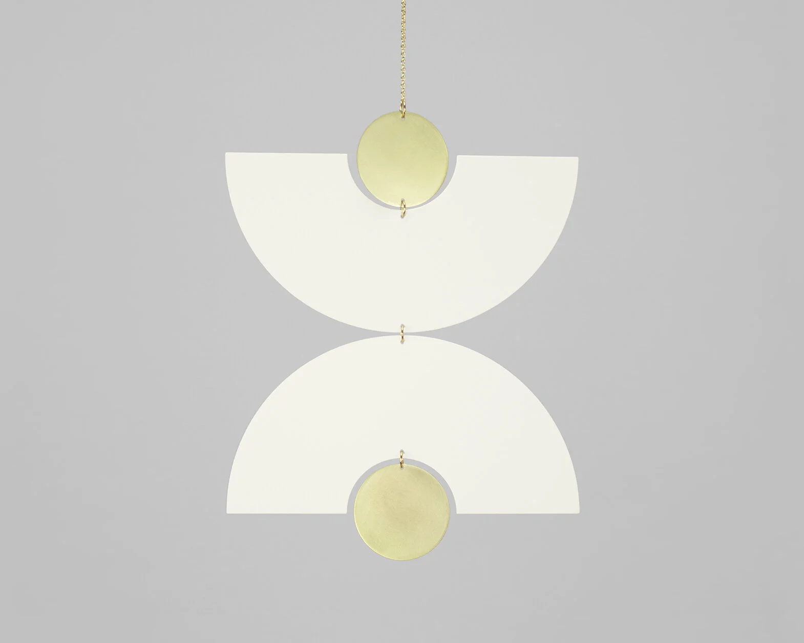 Double Arc Wall Art Hanging Kinetic Sculpture by Circle and Line