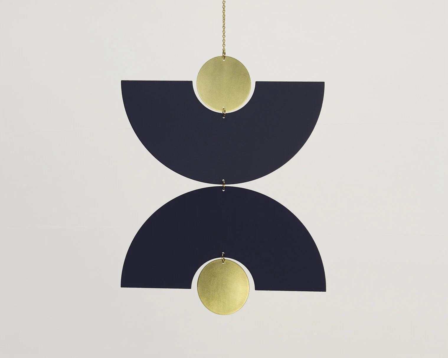 Double Arc Contemporary Wall Art Hanging by Circle and Line Navy