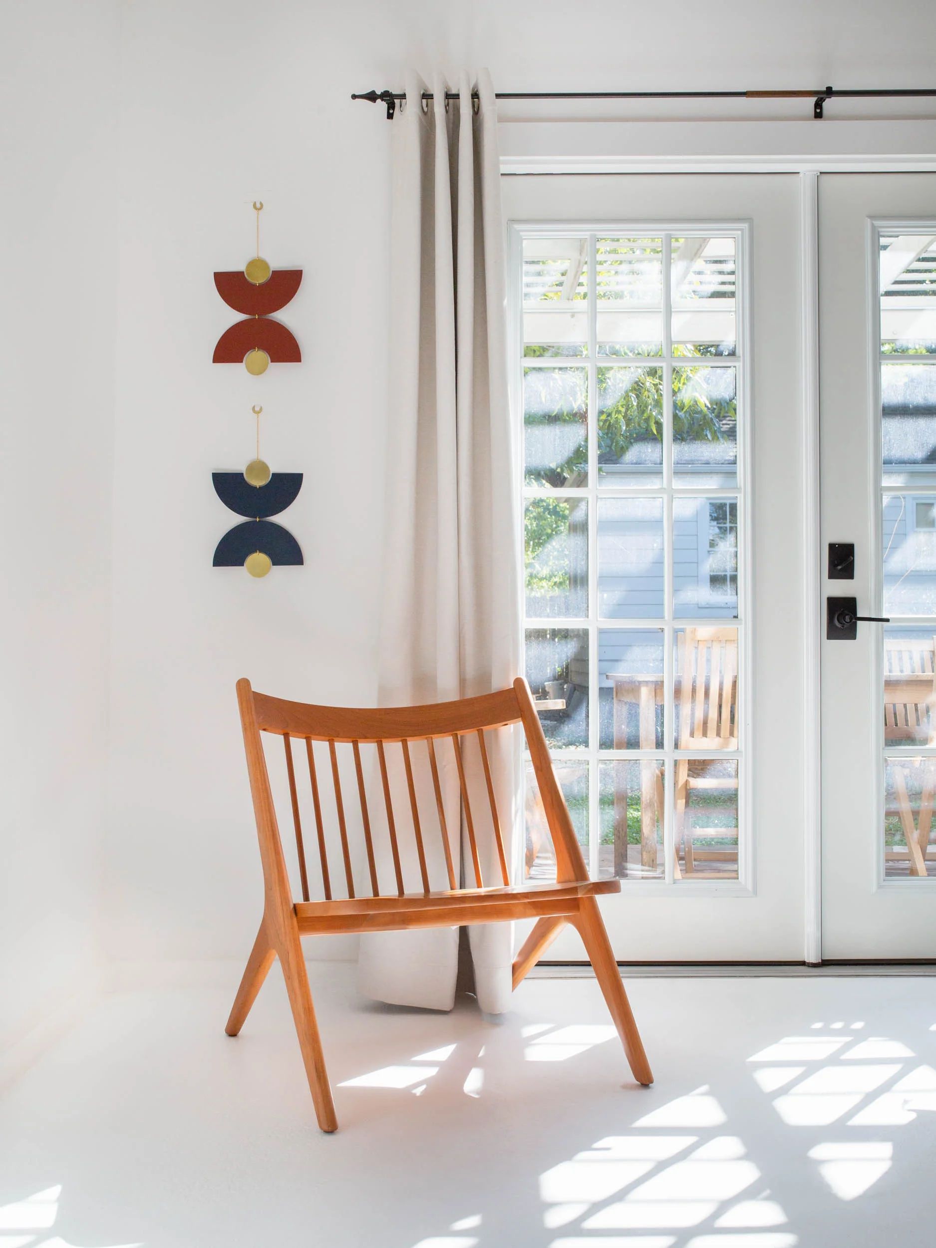 Double Arc Wall Art Hanging Kinetic Sculpture by Circle and Line