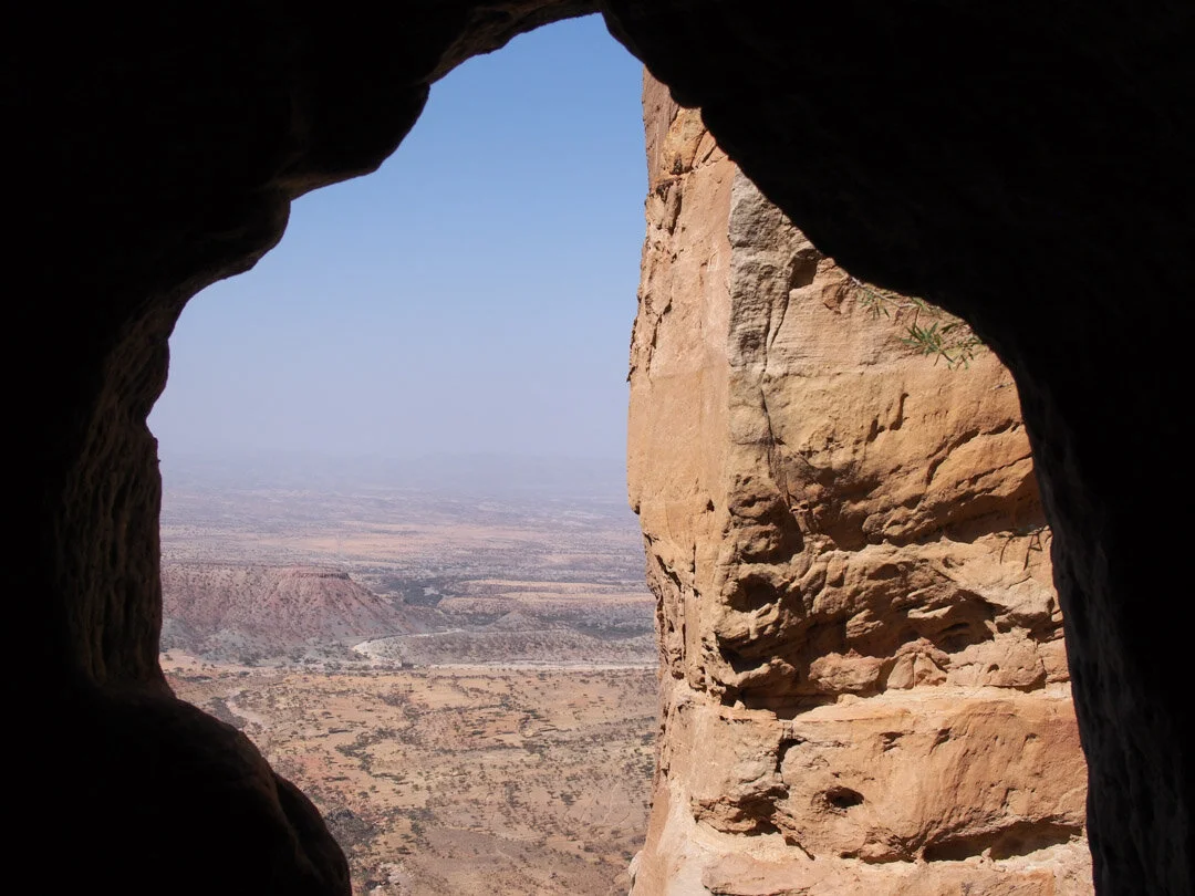 Memories from Tigray, Ethiopia. I climbed a cliff to visit this church, hidden in a cave. The landscape is dotted with hidden relics of immense cultural and religeous significance to the amazing people who live here. So sad to hear they are descendin