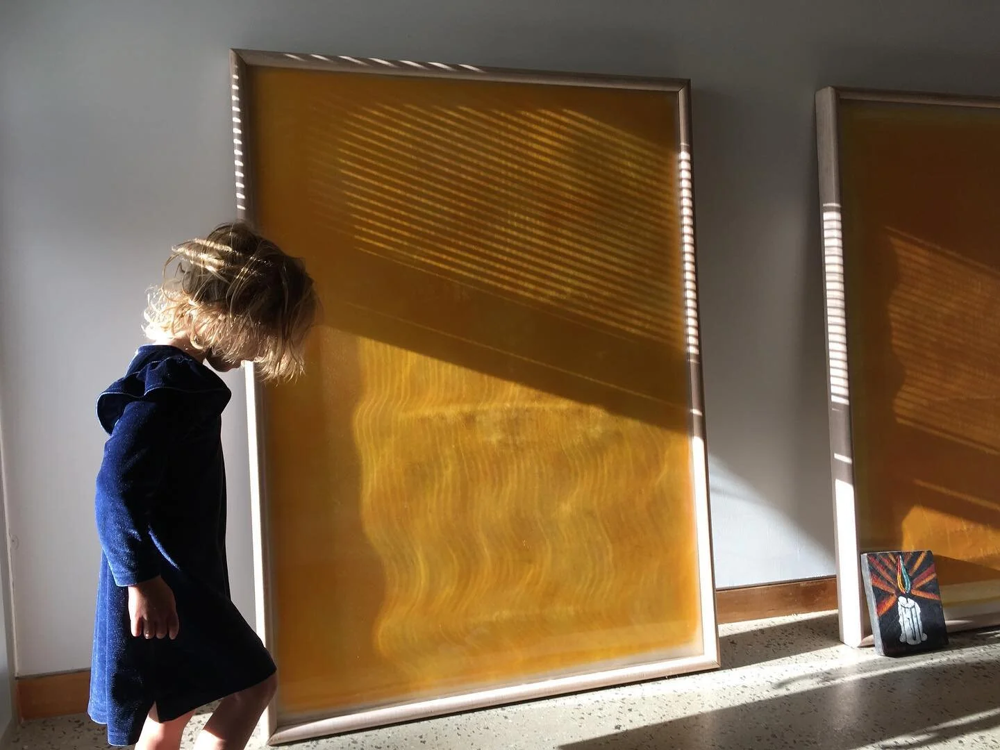 Little moon is chasing his shadow.