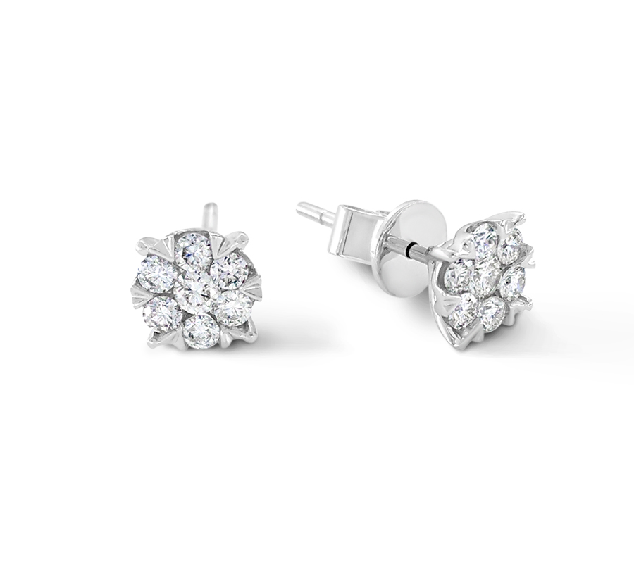 Diamond tulip earrings - $500