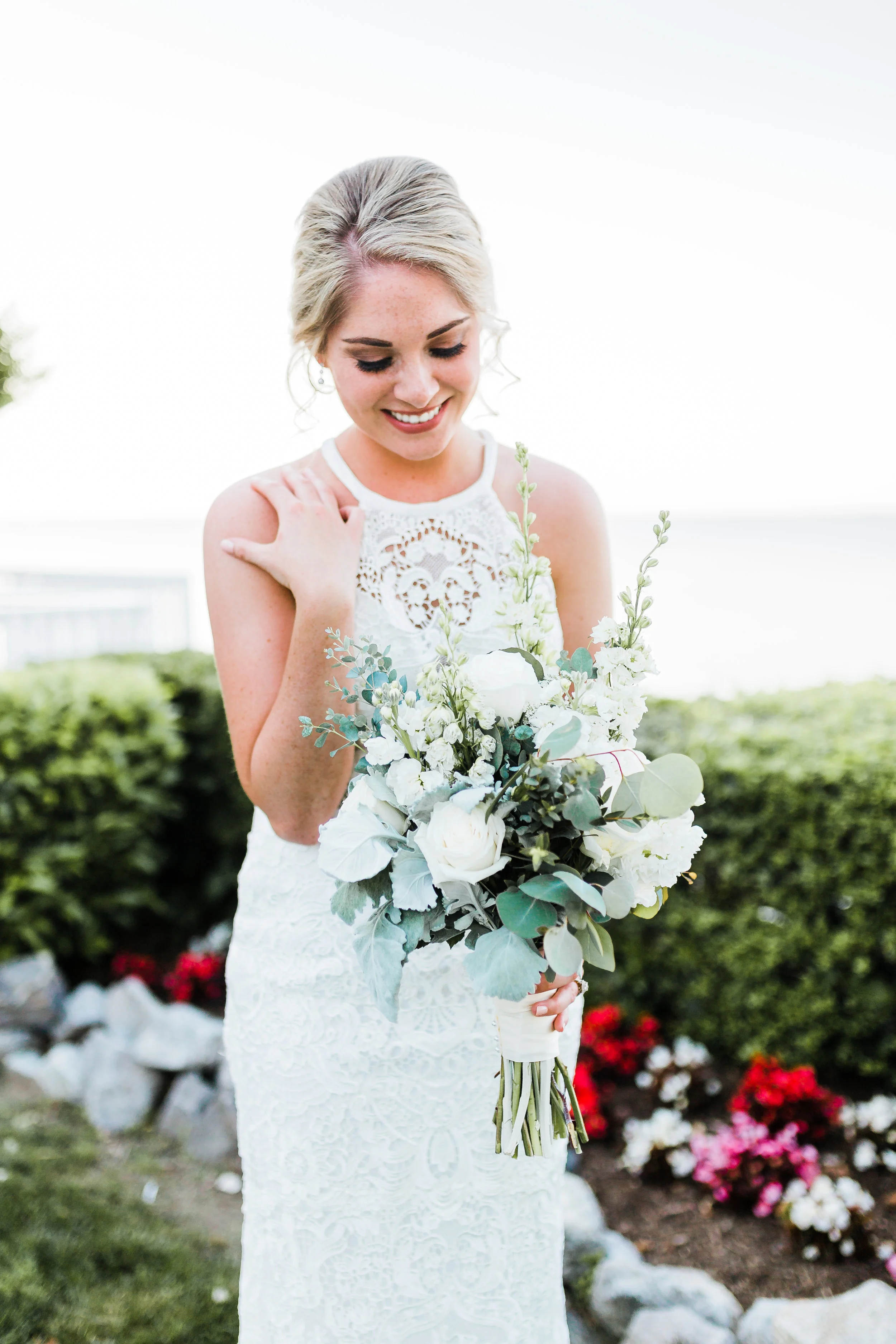portrait of the beautiful bayside bride - maryland wedding photographer