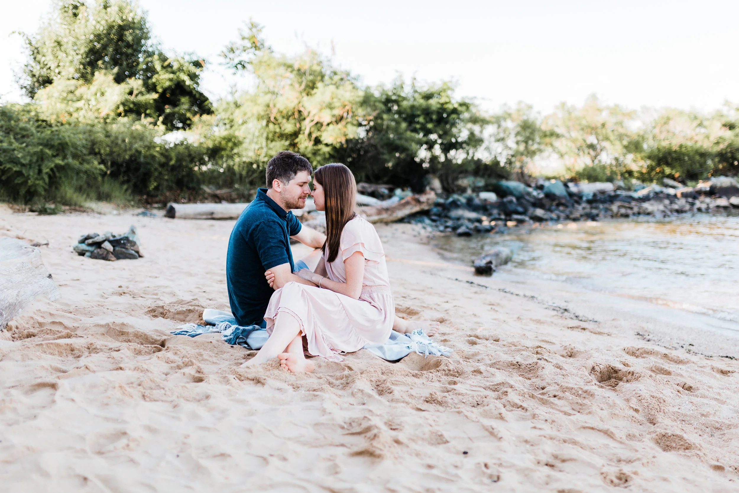 beach engagement photos in pasadena, md - maryland engagement photographer