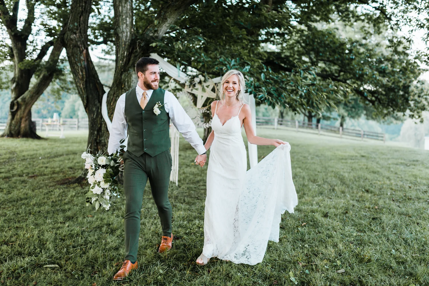 best maryland wedding venue - best maryland photographer and cinematographer - green and gold wedding inspo