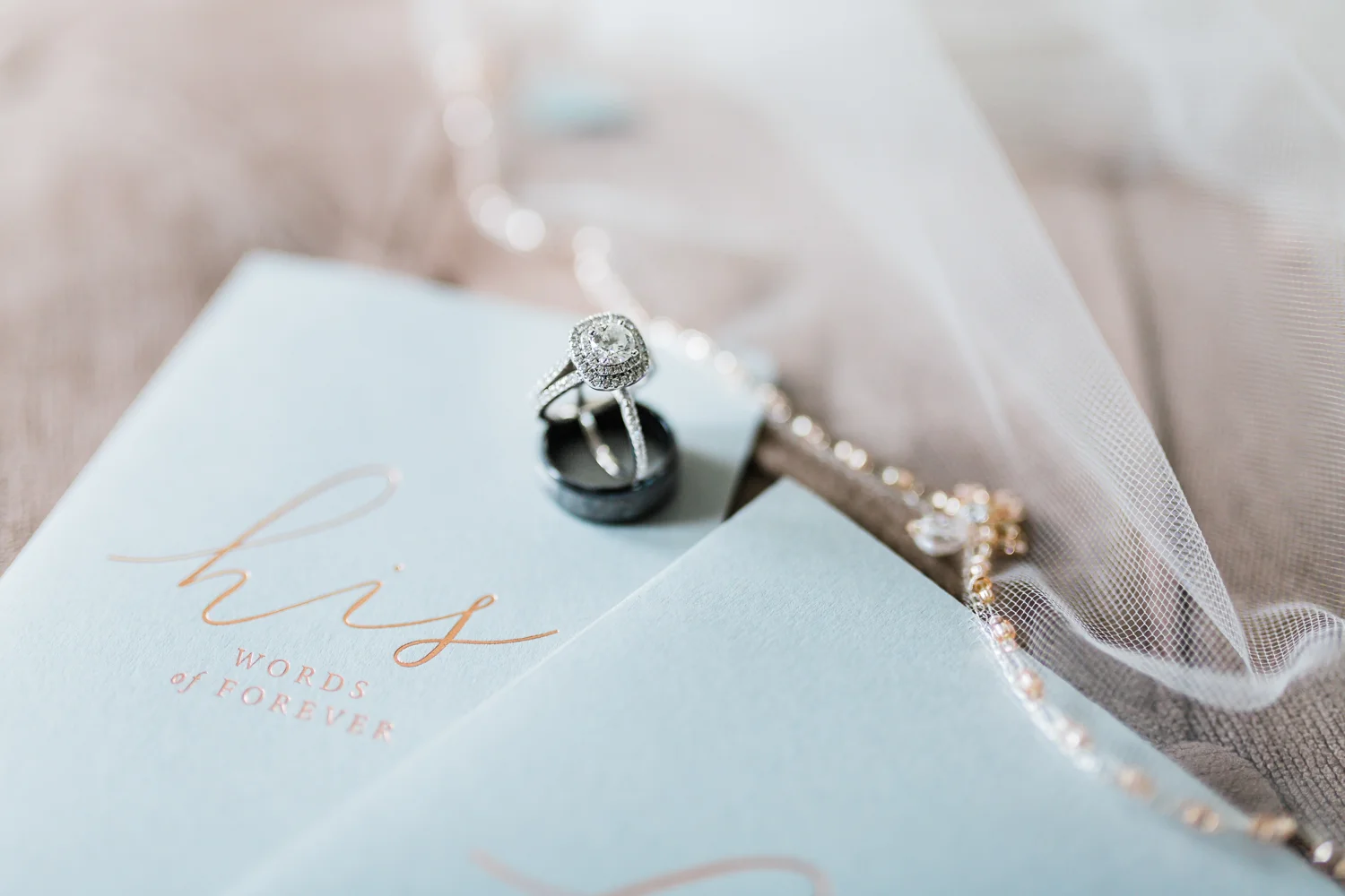 wedding ring details - vow books - etsy vow books - Maryland wedding photographer