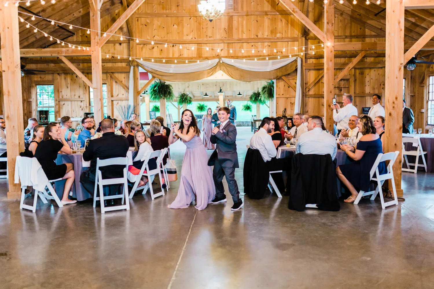Bridal party gets introduced
