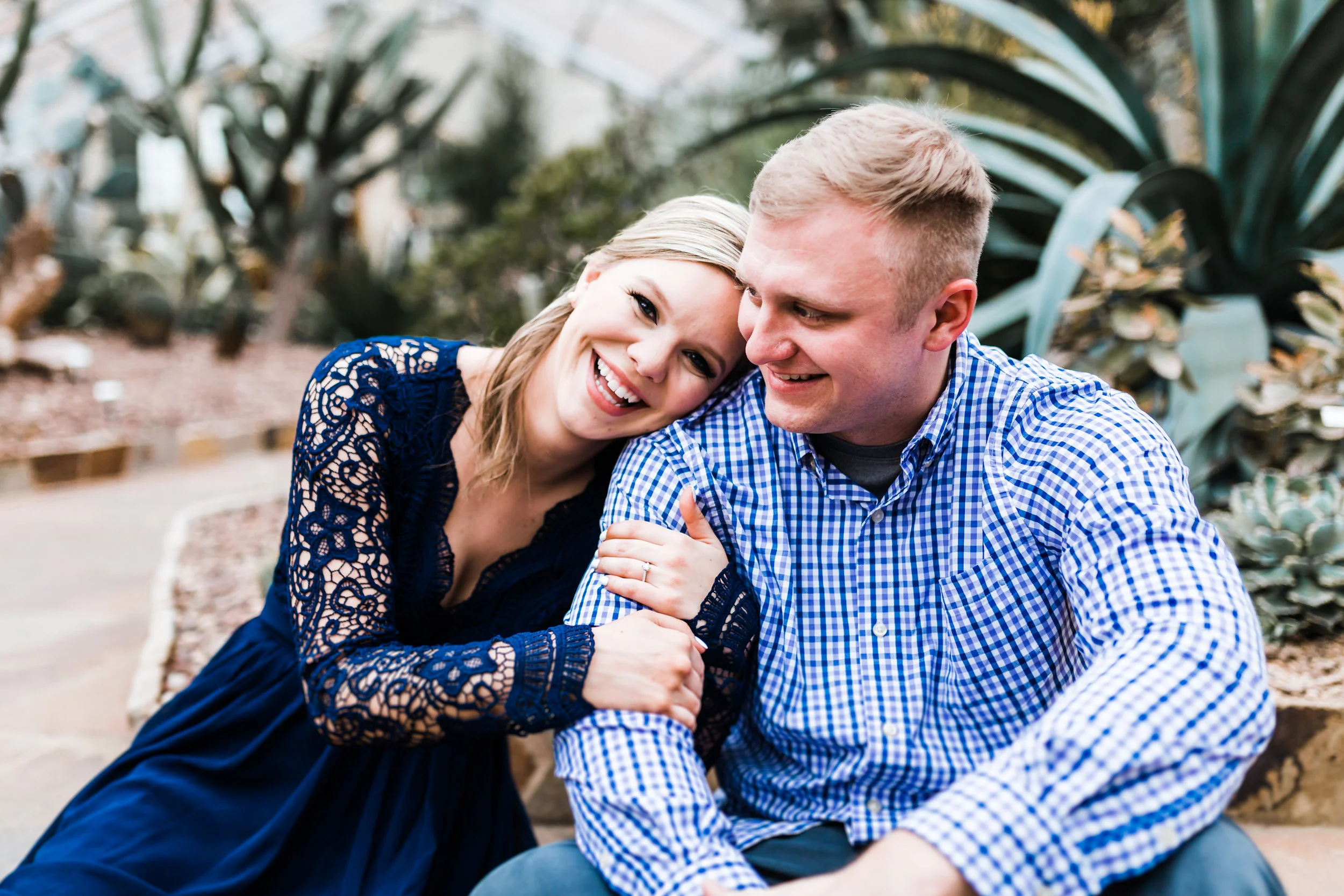 Romantic engagement session couple laughing - top rated candid photography in Maryland