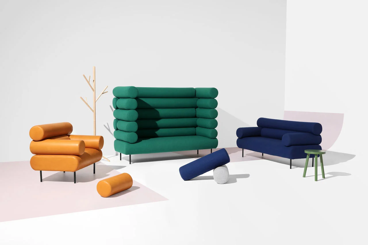 Playful Seating Inspired by Log Cabins