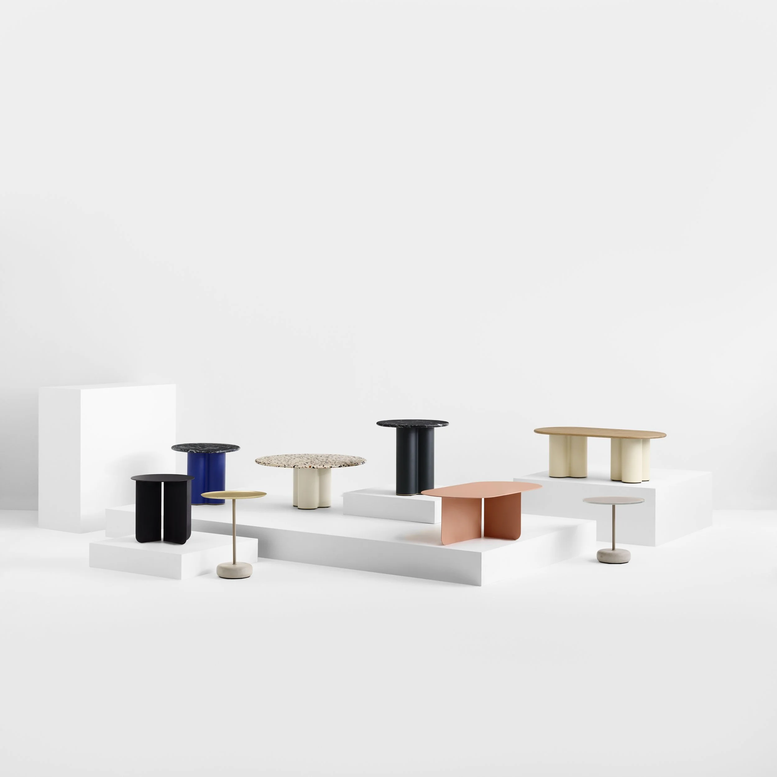 Introducing BATAN: Three distinct collections of mix and match tables in premium materials.