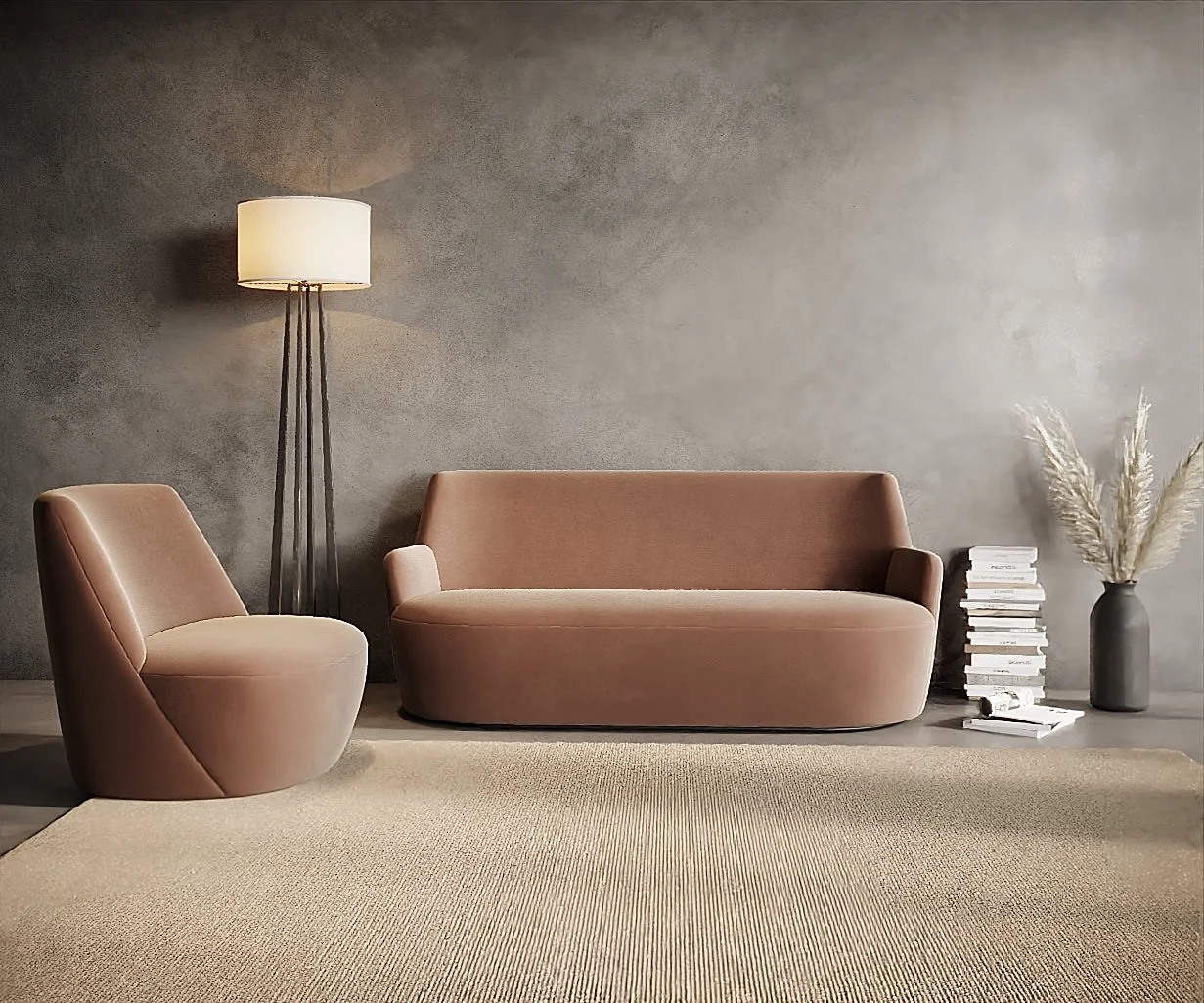 Introducing The Infinity Collection by Rachael H. Grochowski for Jamie Stern Furniture, Carpet, Leather & Fabric: Seating Inspired by Nature, Intended for Gathering
