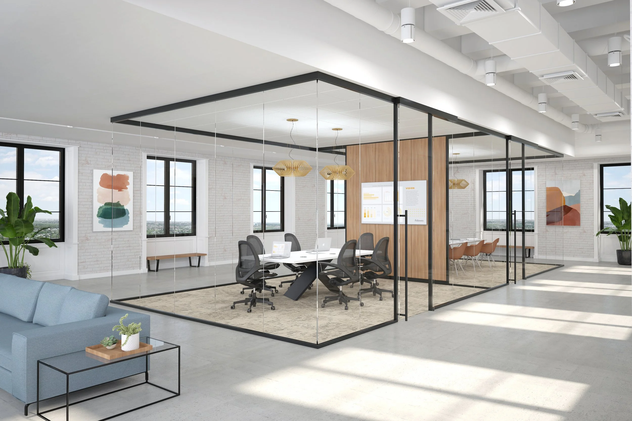 Fellowes Launches Titan Frameless, the Most Adaptable Modular Wall ...