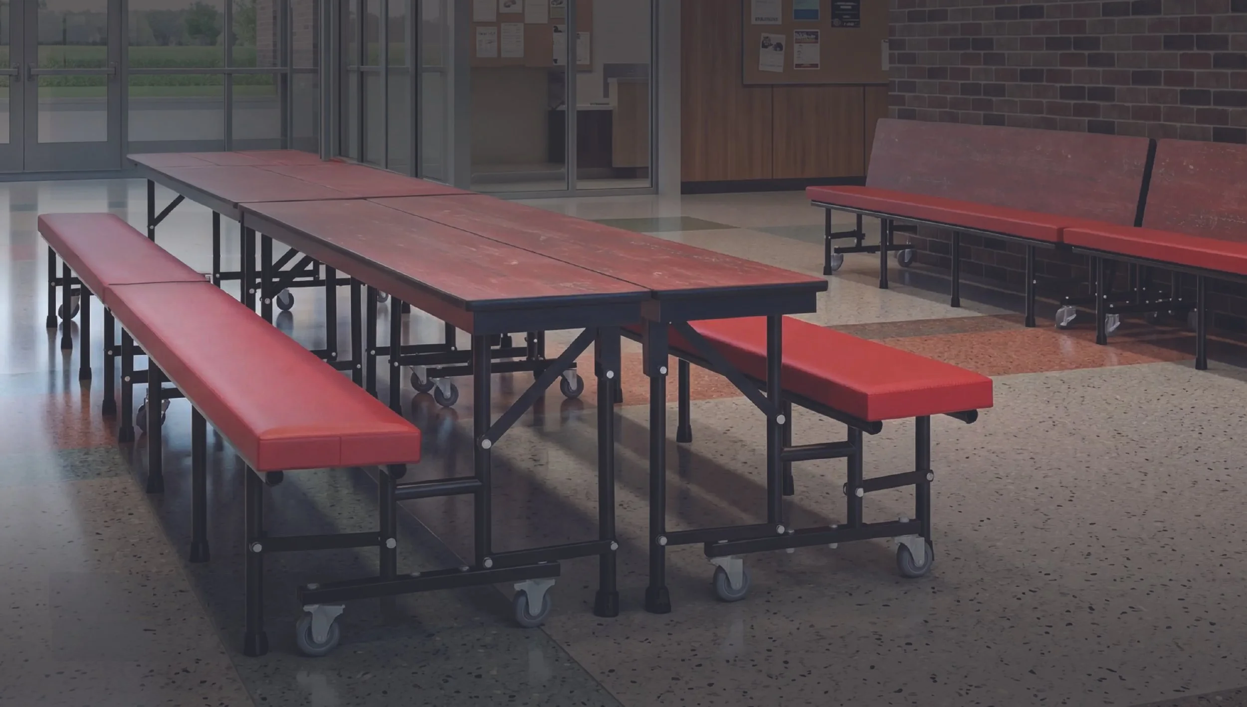The First Upholstered Cafeteria Table Is Here. Exclusively from Palmer Hamilton.