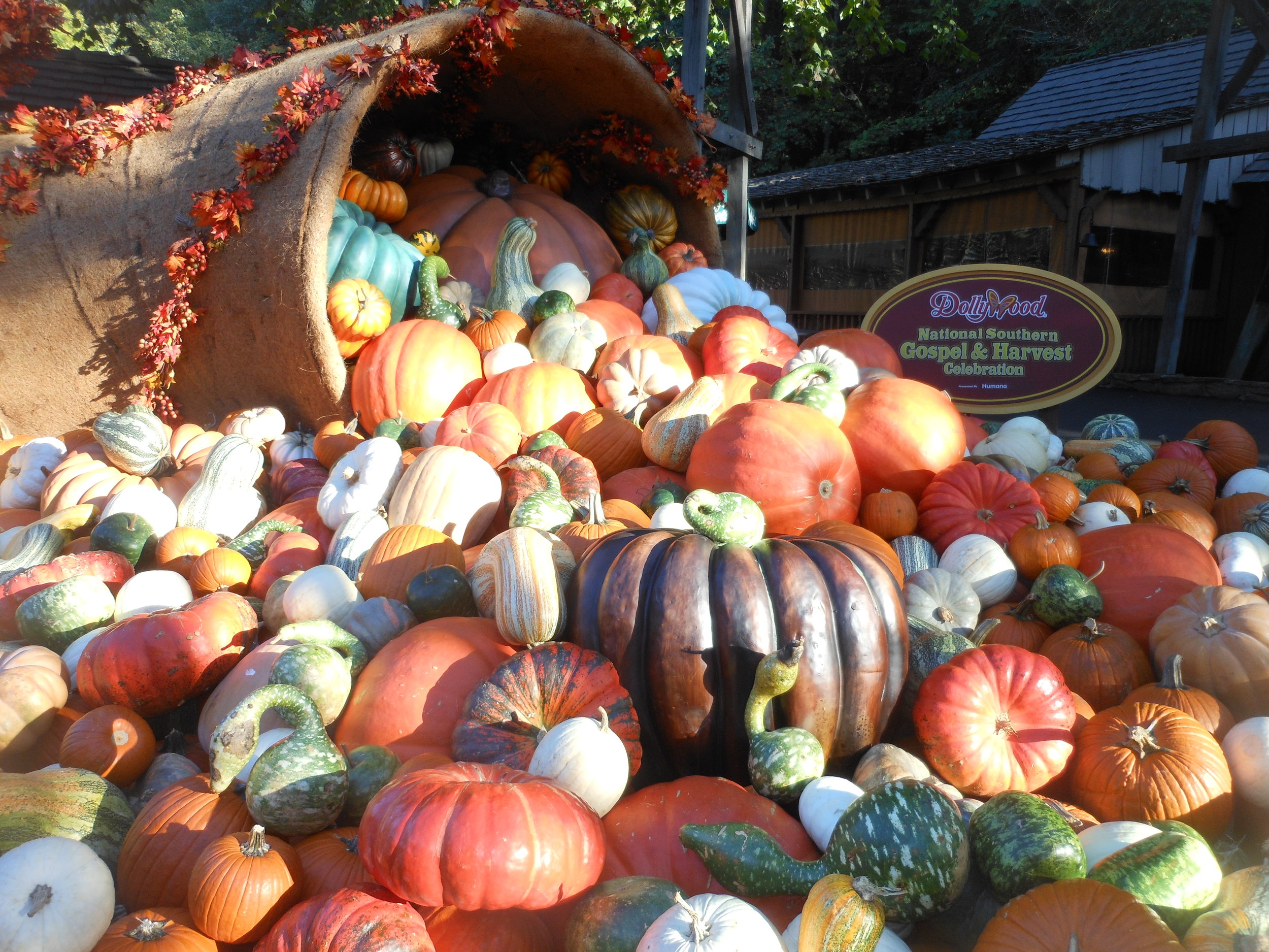  During the Harvest Festival the park is filled with wonderful displays like this one.&nbsp; 