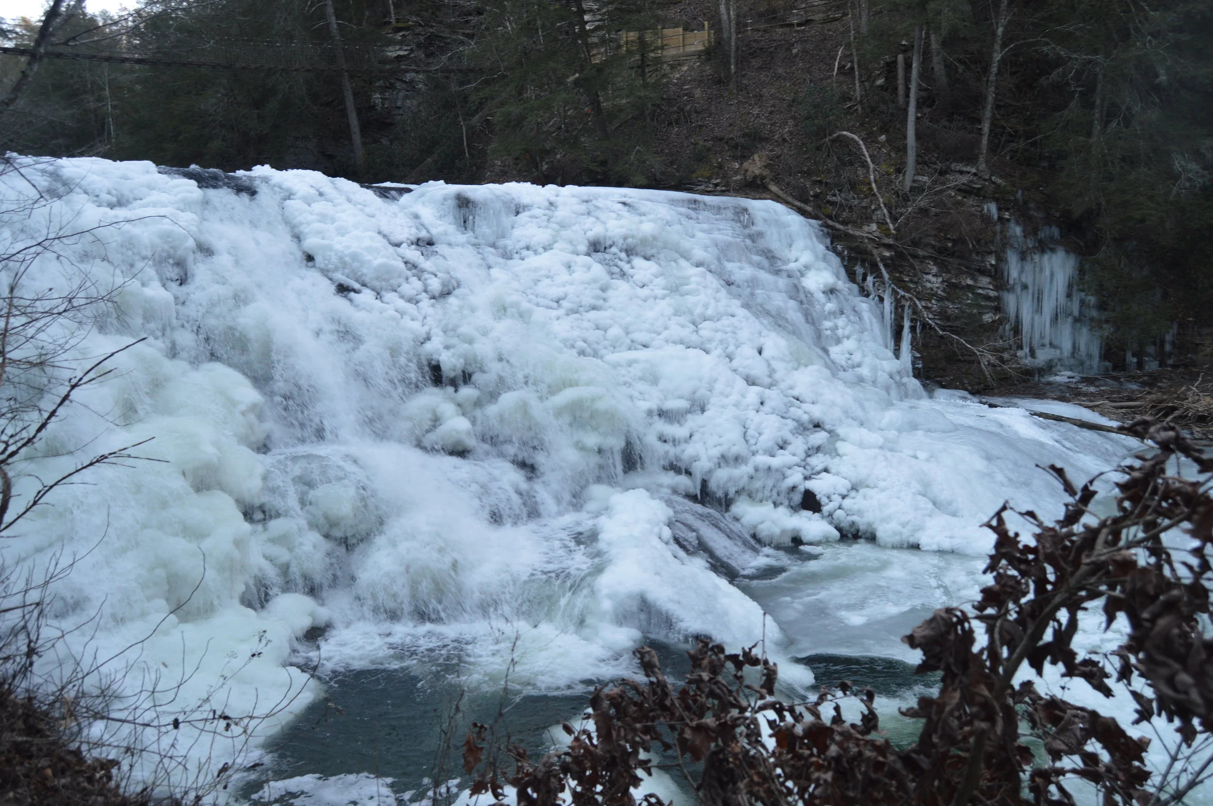 Waterfalls frozen in time
