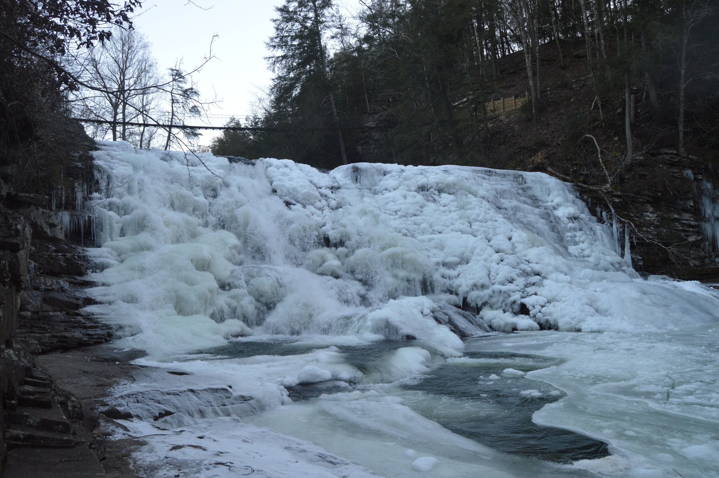  A frozen Cane Creek Cascades in January 2018.  