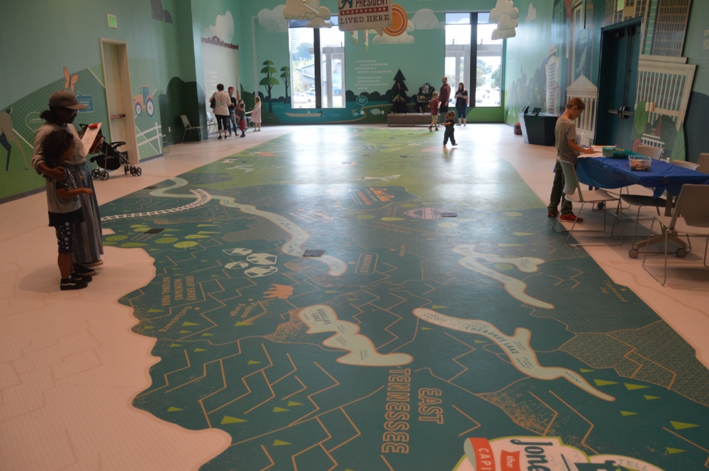  The Children’s Gallery features a large map of the state.  