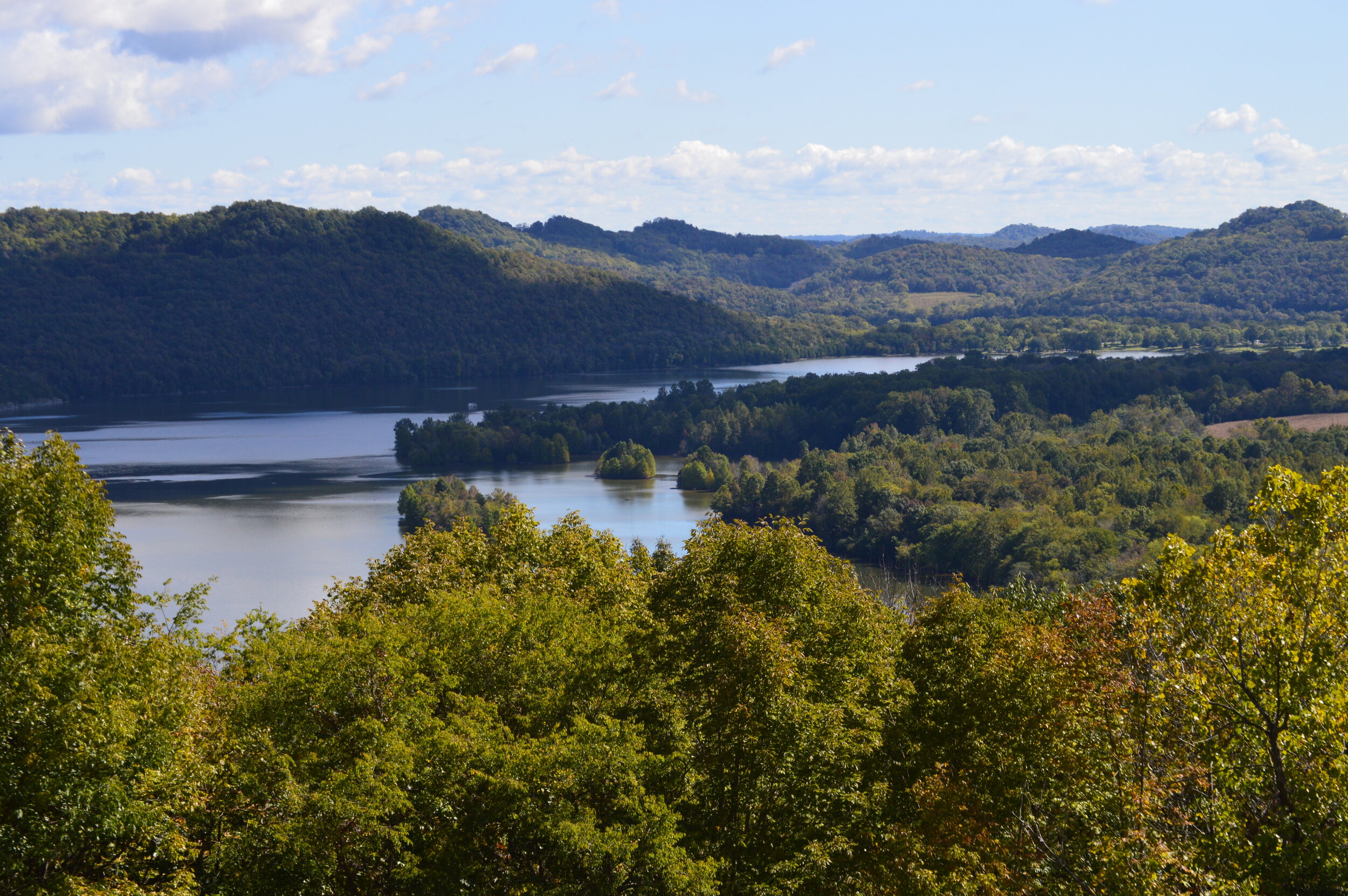Cordell Hull Lake view from Tater Knob Overlook 